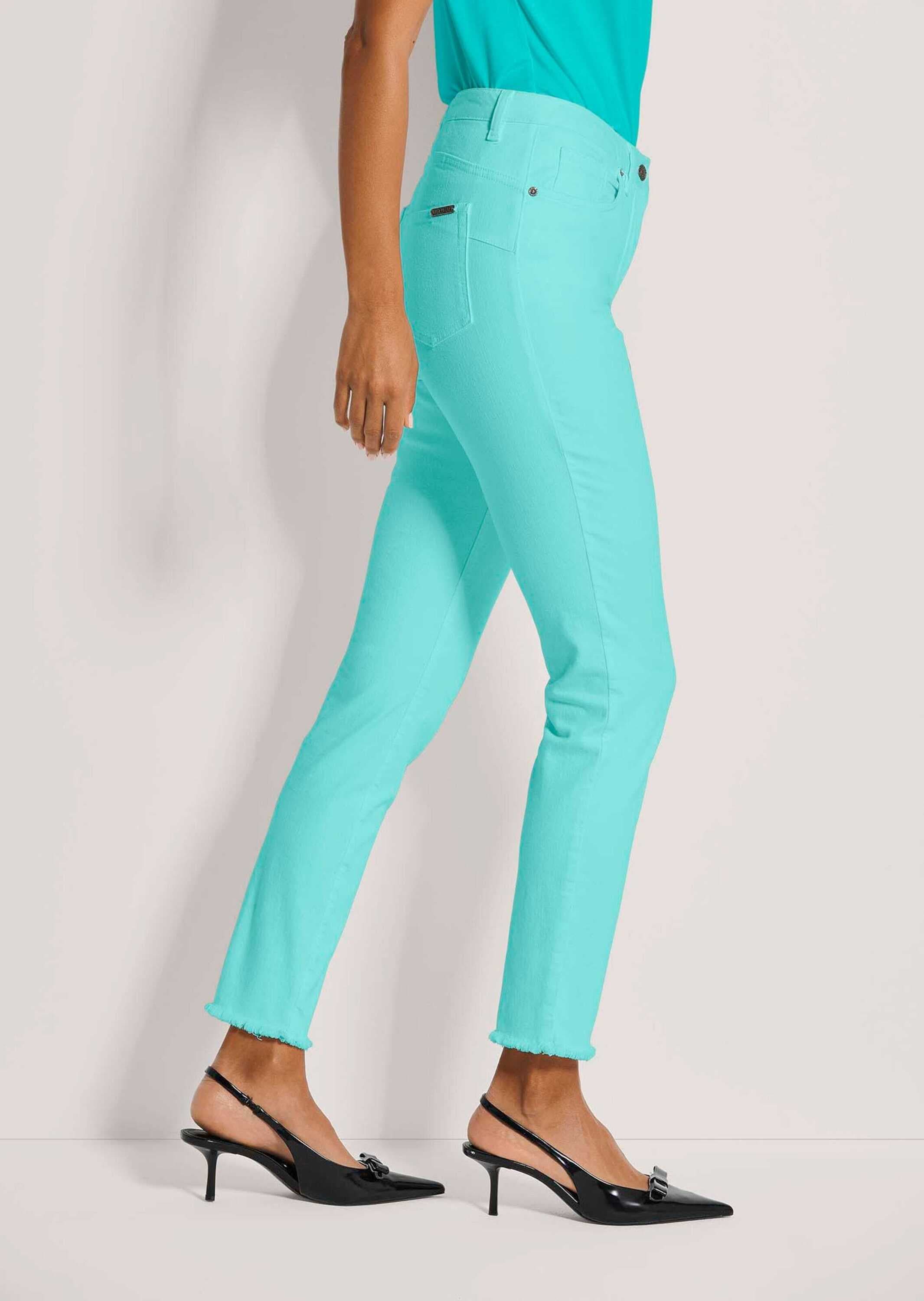 MADELEINE »Jeans Mid Waist Skinny-Hose mit Fransen« mit Fransensaum