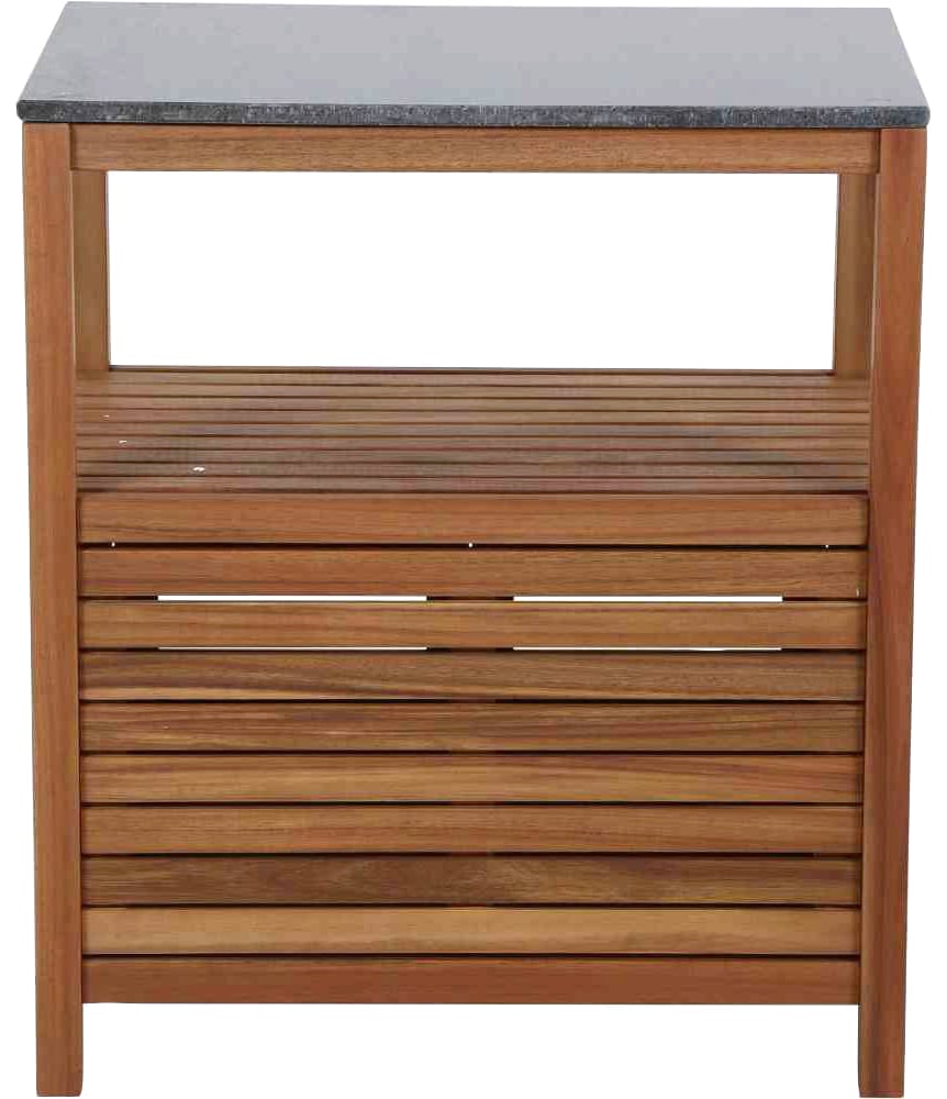 Siena Garden Gartentisch »Riva«, (52x75x87 cm), Outdoor-Kitchen, Mittelteil, Gestell Akazie FSC 100%,Granit dunkelgrau