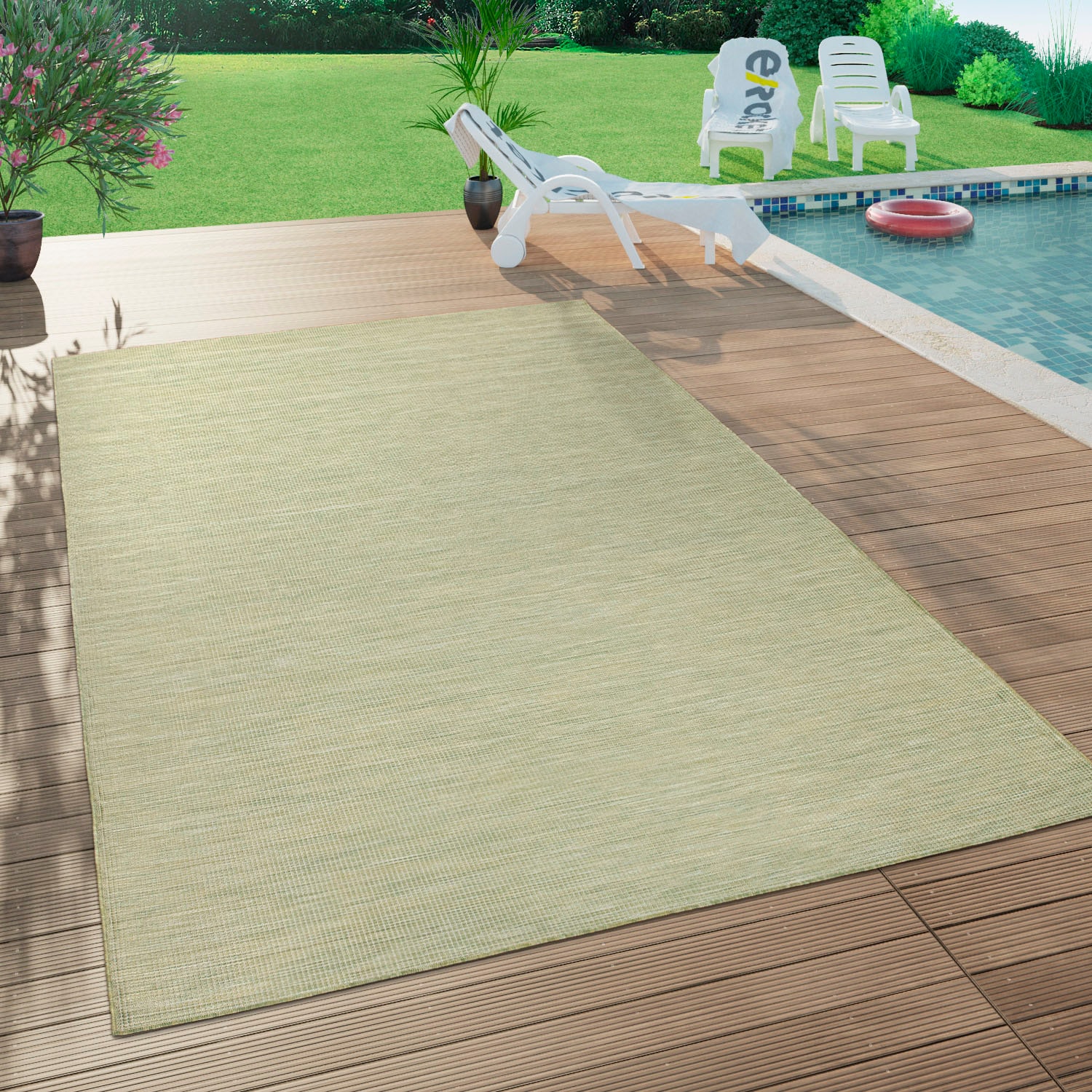 Paco Home Teppich "Sonset" rechteckig 4 mm Höhe Flachgewebe, meliert, In- u günstig online kaufen