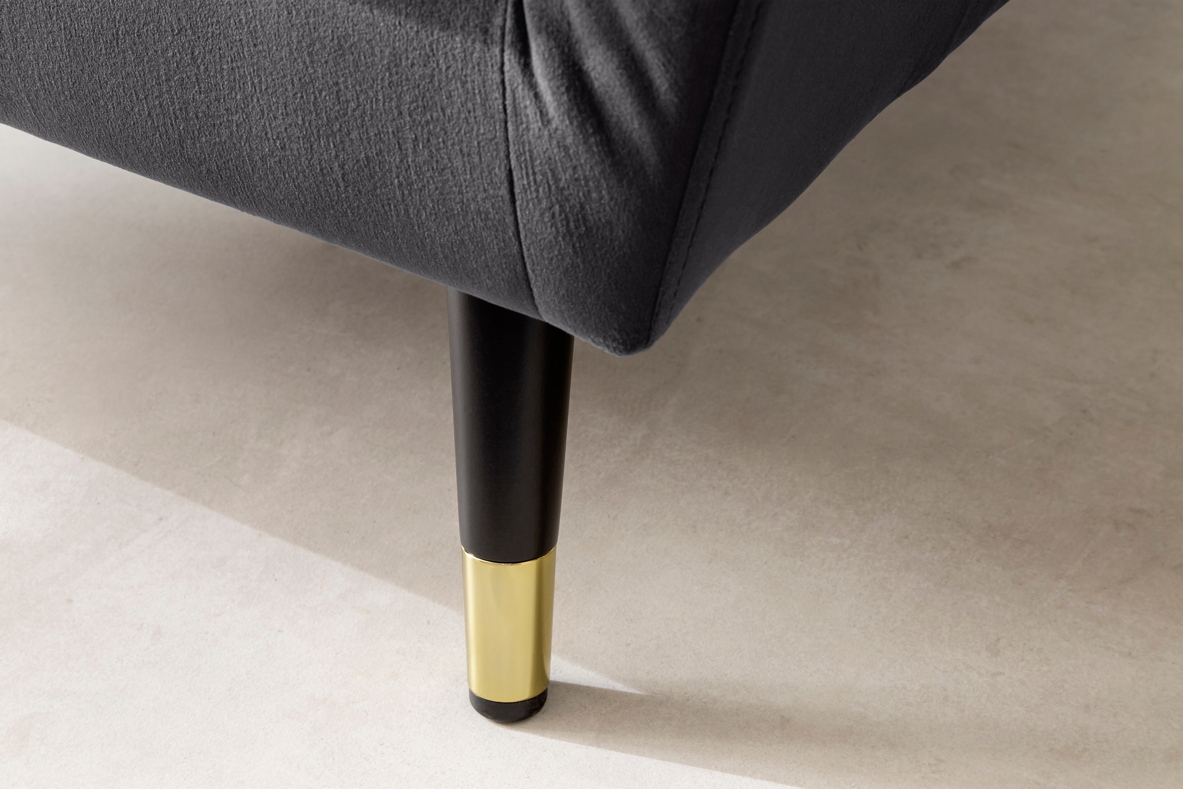 Trends by HG Ecksofa »Amira L-Form«, mit Strasssteinen und goldfarben Applikationen