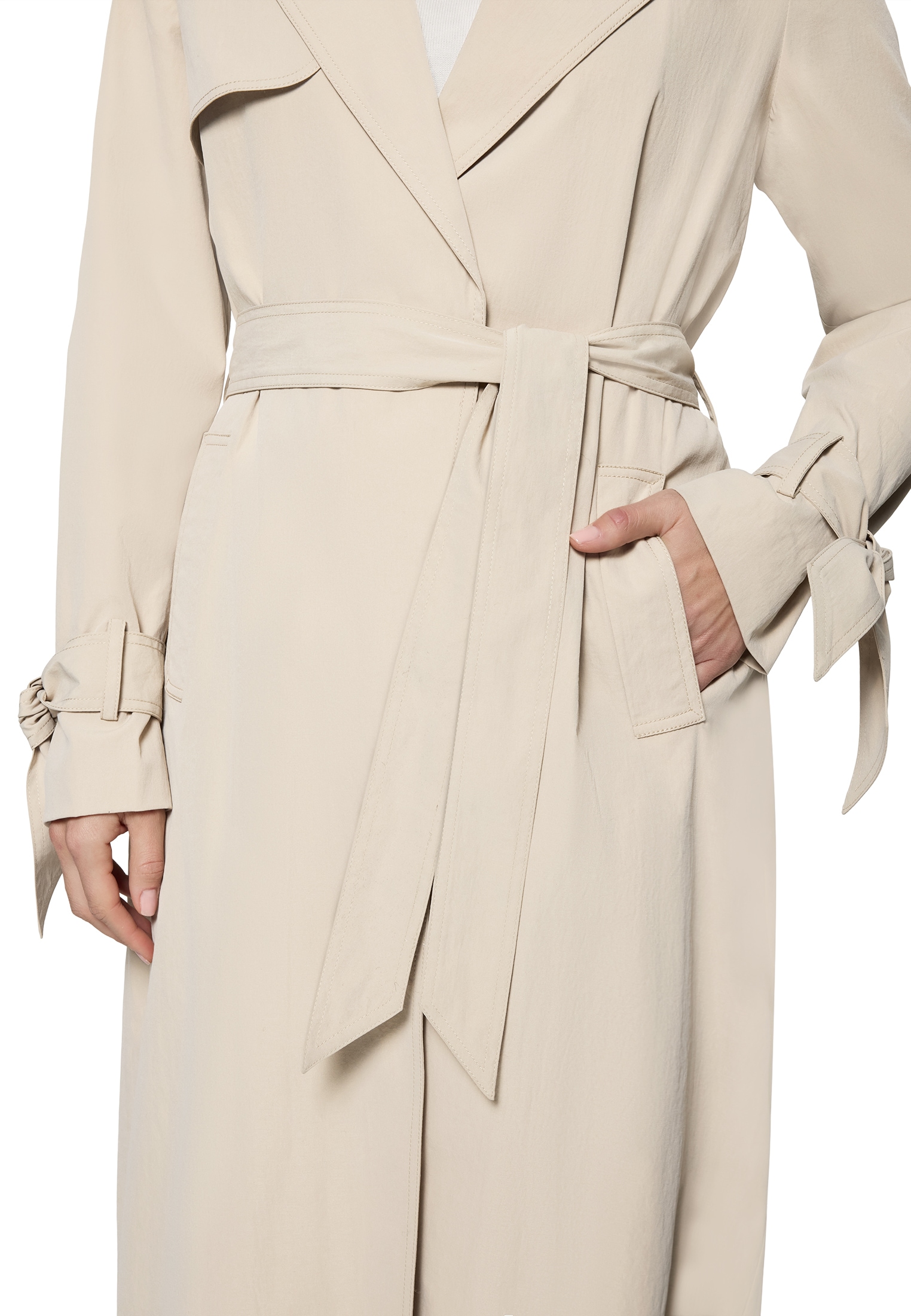 Zero Langmantel »Damen mit Bindegürtel«