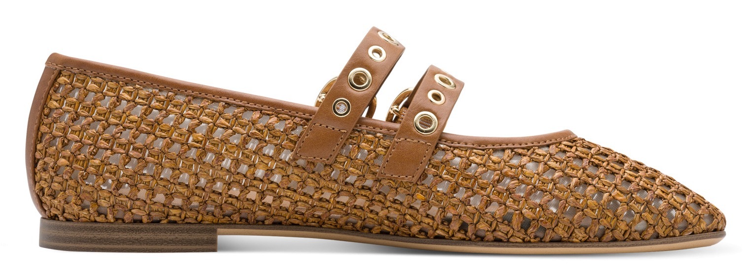 Tamaris Strap Ballerina Cognac 40 3