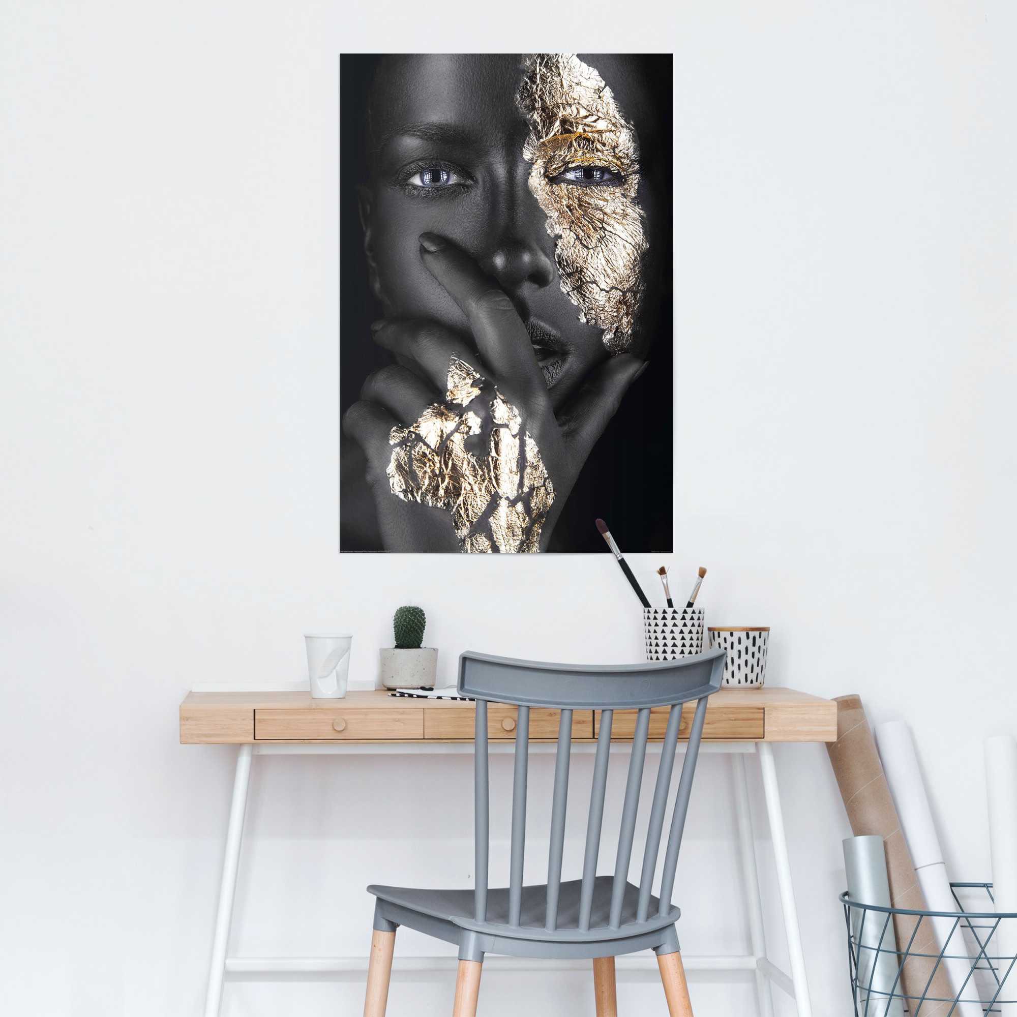 Reinders Poster "Goldene Hand" günstig online kaufen