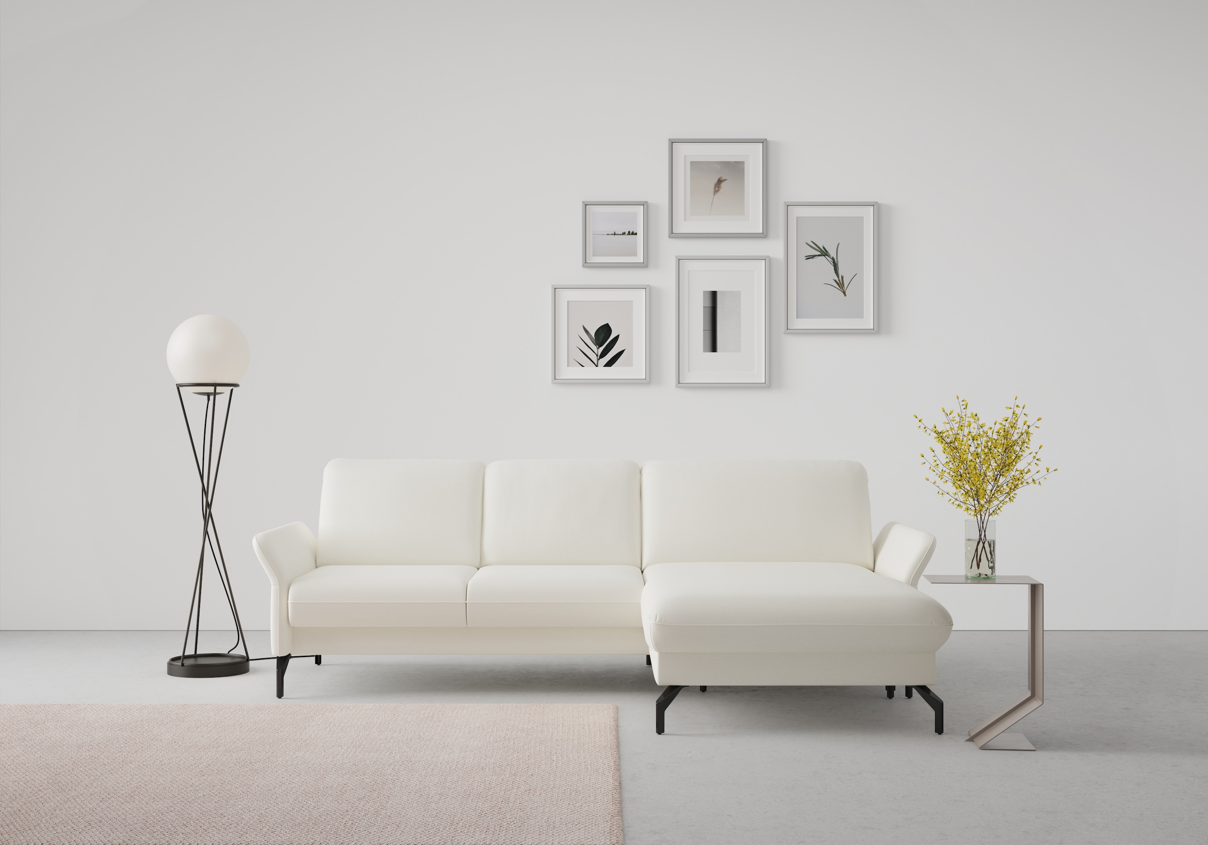 sit&more Ecksofa »Fashion L-Form«, wahlweise mit Kopfteilverstellung und Vorziehsitz, motorisch