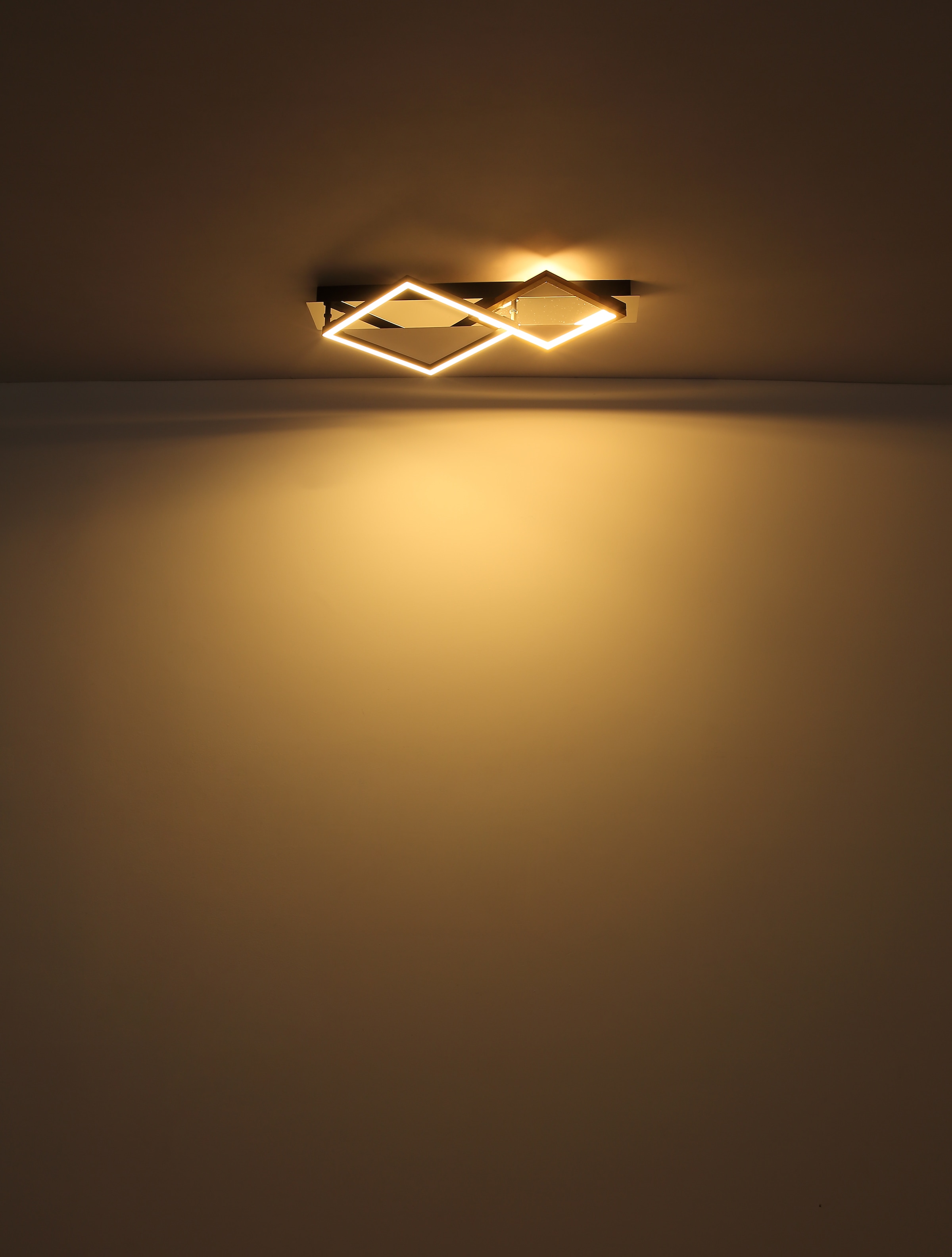 GLOBO LIGHTING LED Deckenleuchte »LESINA«, Leuchtmittel LED-Modul | LED fest integriert, Deckenlampe/Metall/goldfarben/3000K/Schlafzimmer/Wohnzimmer