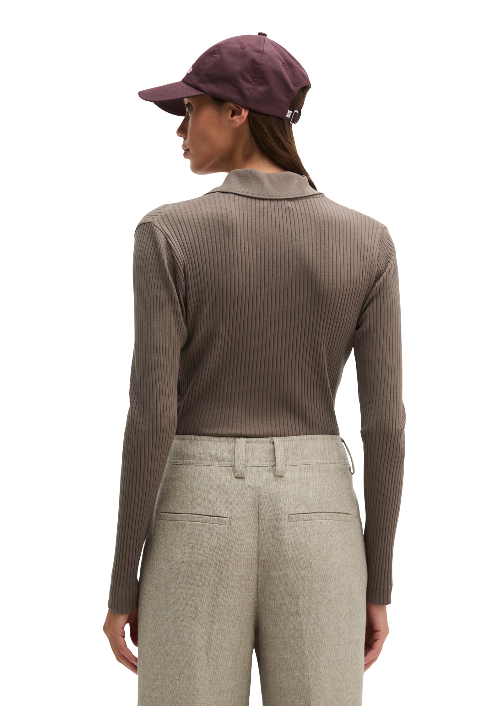 Marc O'Polo Langarm-Poloshirt »aus Bio-Baumwoll-Modal-Stretch-Jersey«