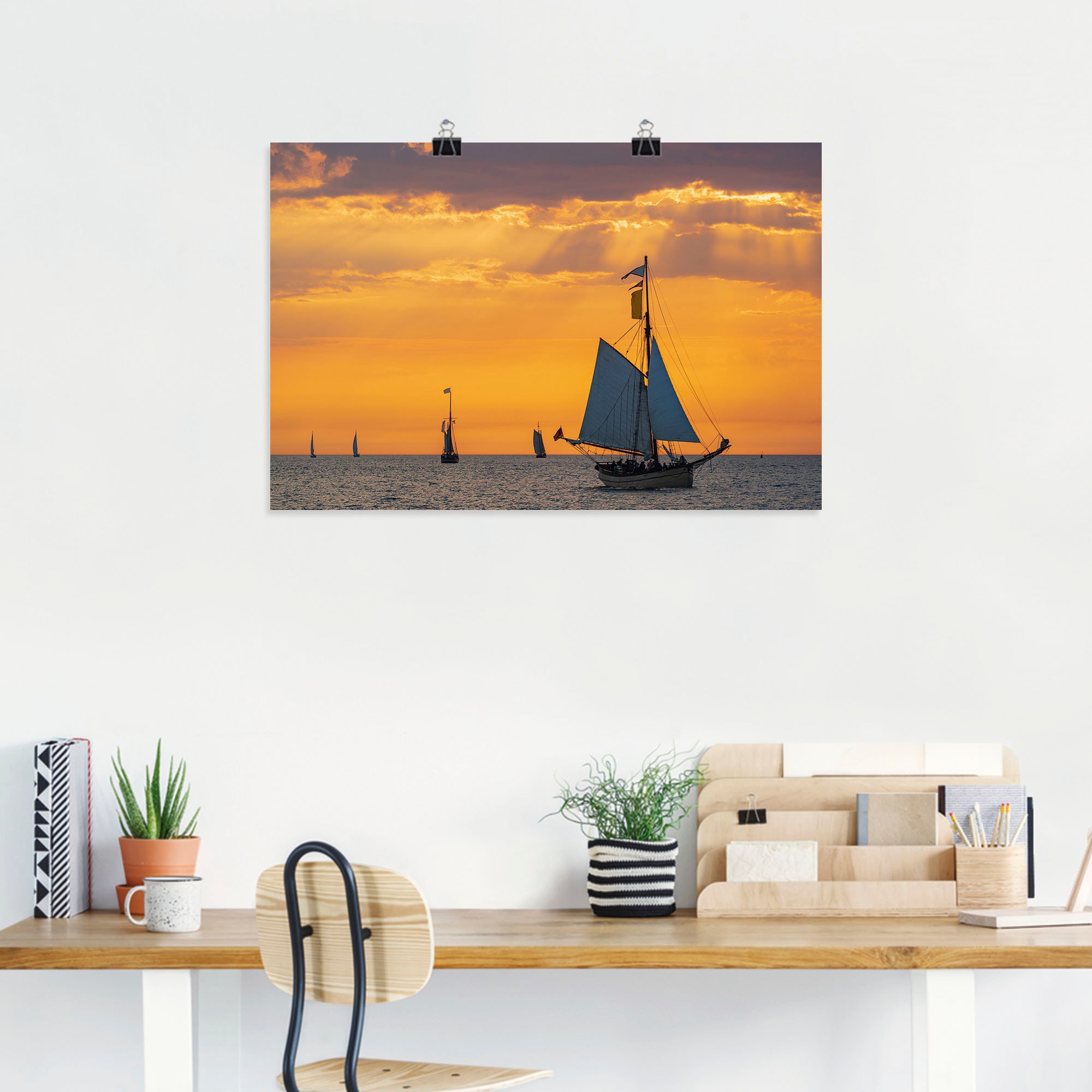 Artland Wandbild »Segelschiffe auf der Hanse Sail in Rosto«, Gewässer, (1 St.), als Alubild, Leinwandbild, Wandaufkleber oder Poster in versch. Größen