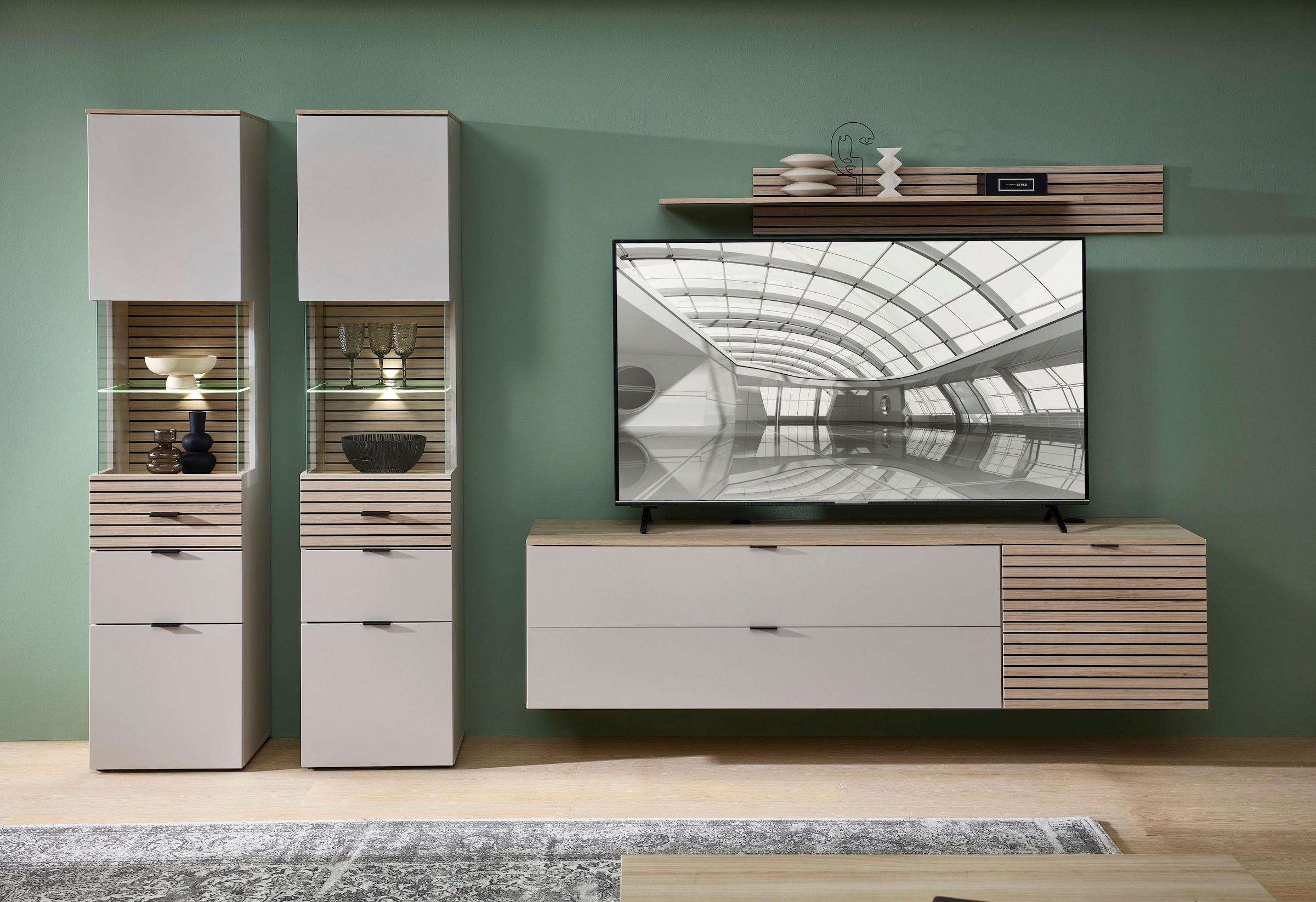 Innostyle Wohnwand "Ina Wohnwand, 320x200x40 cm (B/H/T)" 5 Stk. tlg. günstig online kaufen