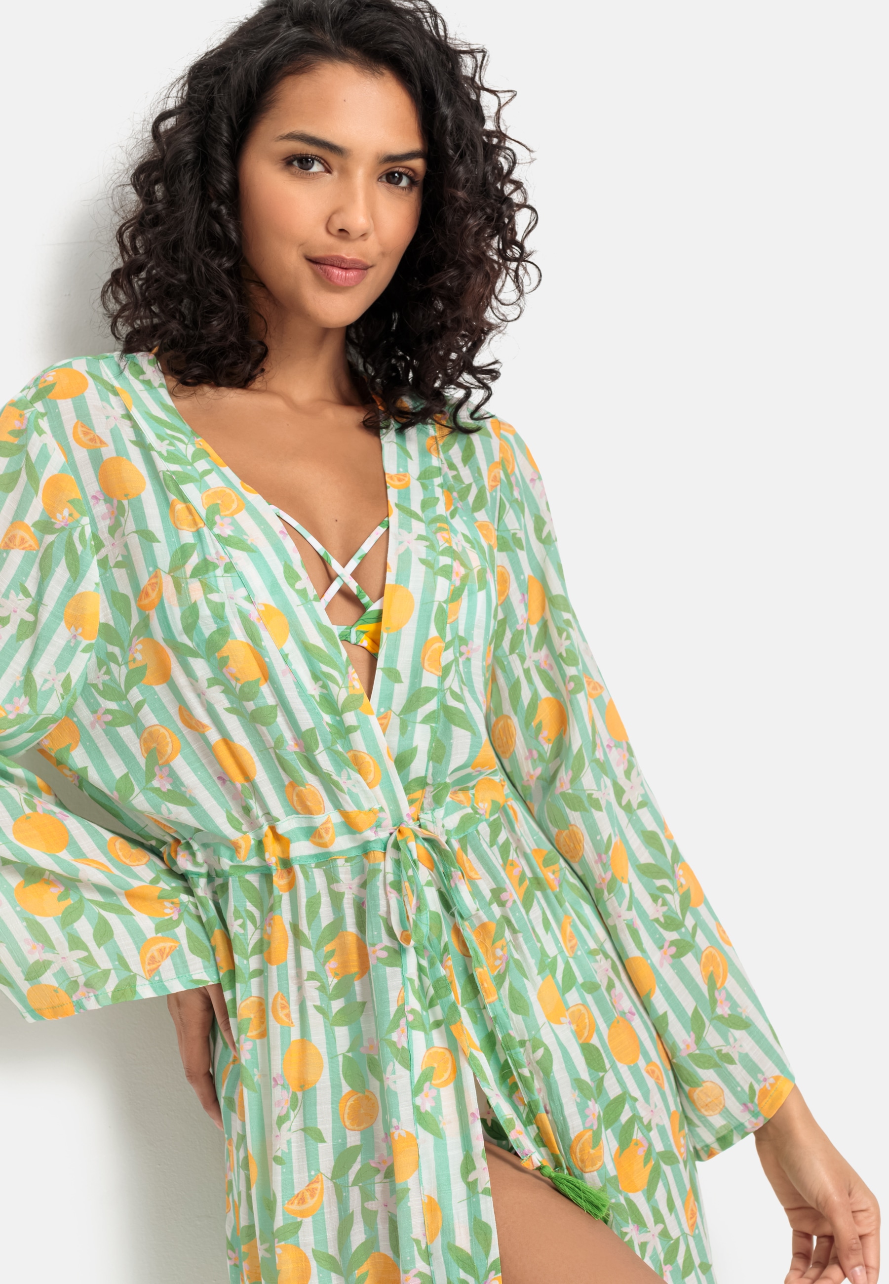 Buffalo Strandkleid, im Kimono-Style für kaufen | BAUR