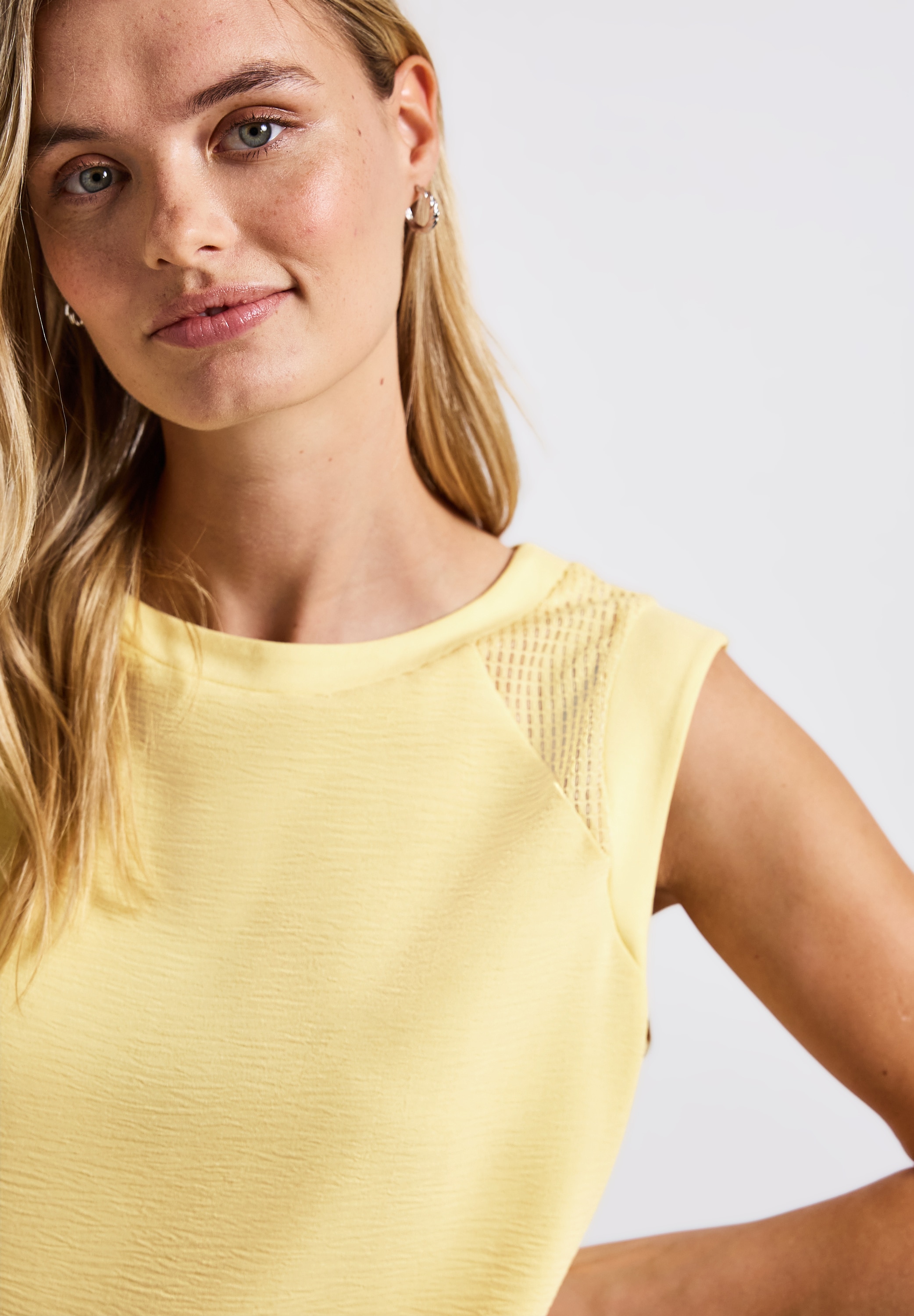 STREET ONE Shirttop, mit Mesh-Details
