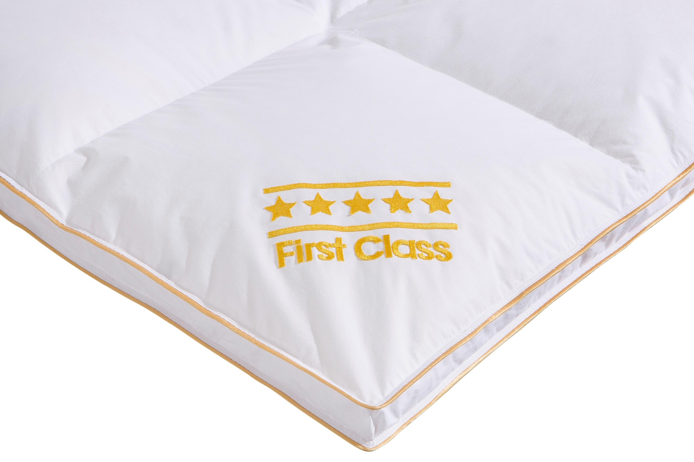 Thumbnail - OBB Daunenbettdecke + Federkissen "Emilias" Bettwaren-Set, 135x200 oder 155x220 cm, für Sommer oder Winter