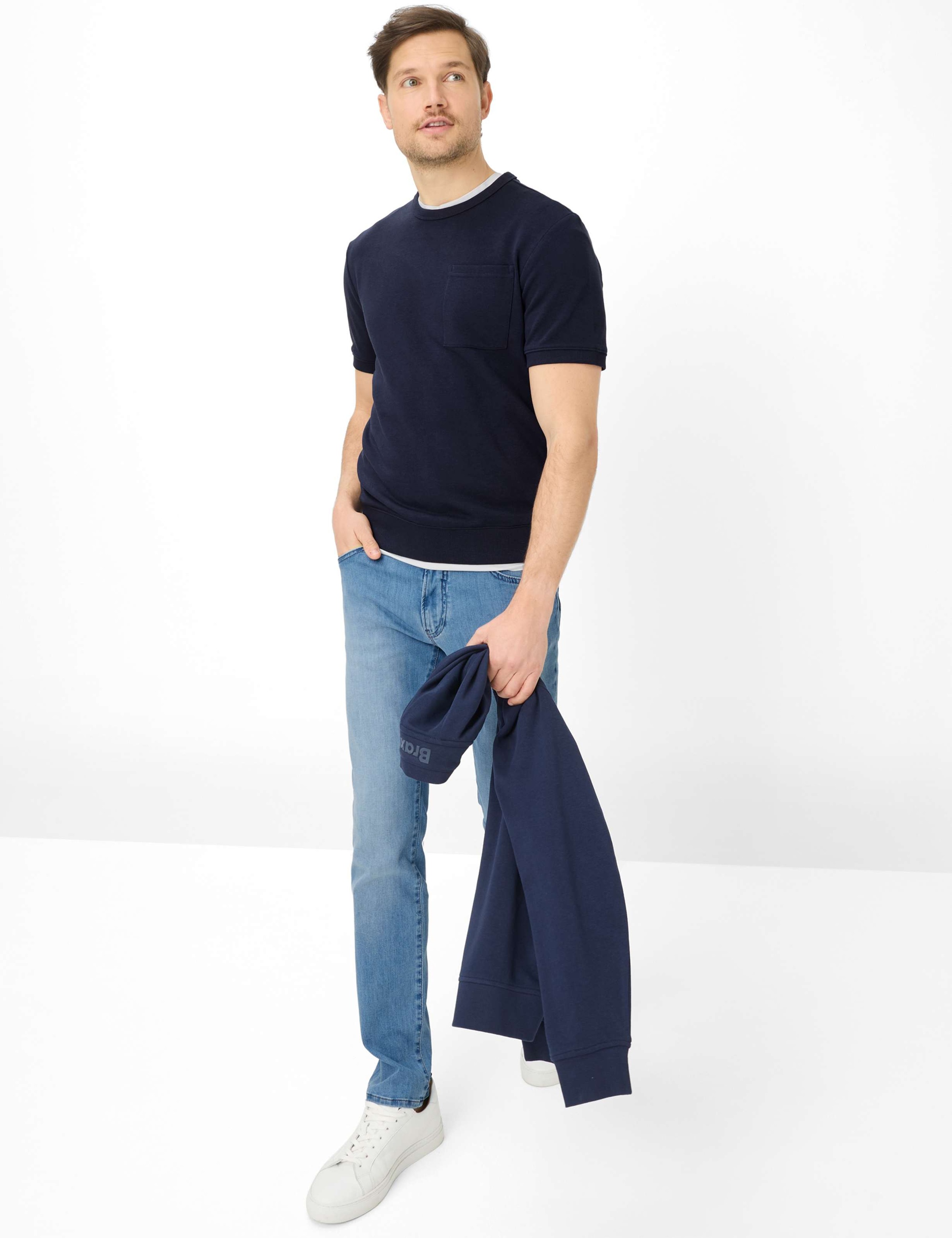 BRAX Sully Men's Crew Neck Sweatshirt Dark Blue M 2