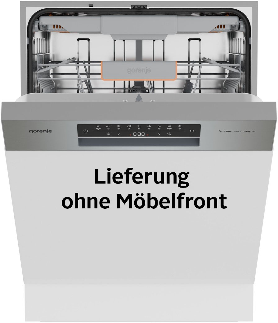 GORENJE teilintegrierbarer Geschirrspüler "GI663C95X" 9,4 l 16 tlg. Maßgedecke 16 Maßgedecke, auto. Türöffnung, Besteckschublade