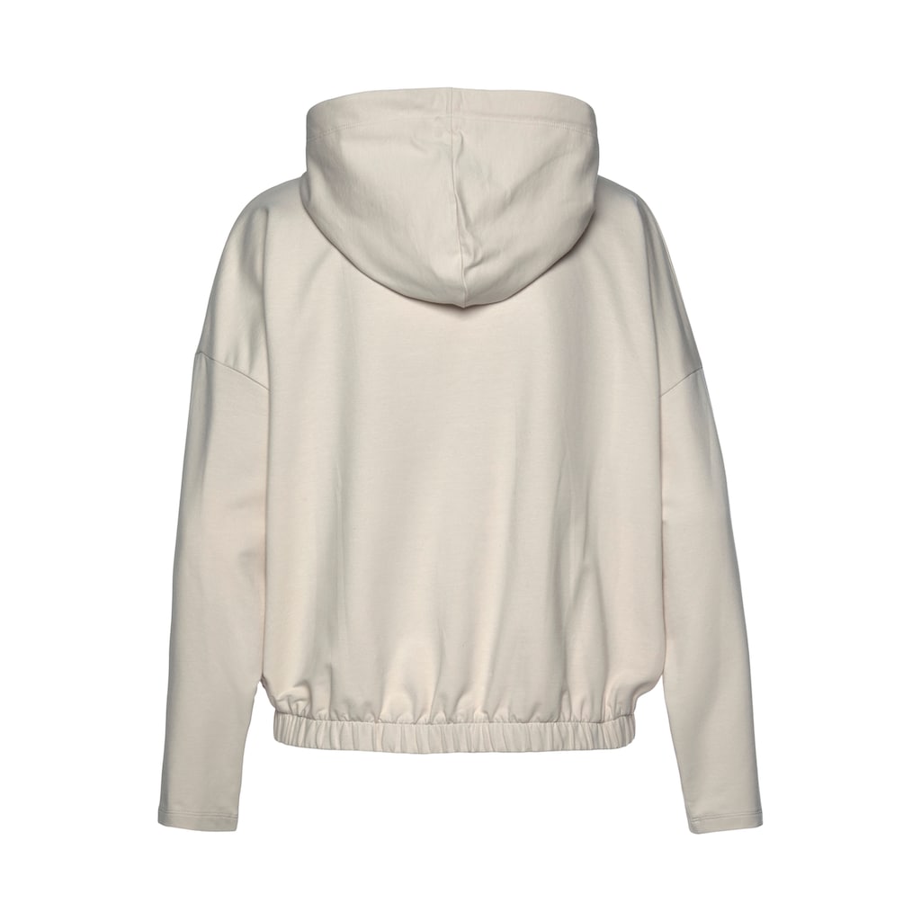 Damenmode Shirts & Sweatshirts OPUS Kapuzensweatjacke »Guliwa«, mit großen Jackentaschen vorne hellbeige