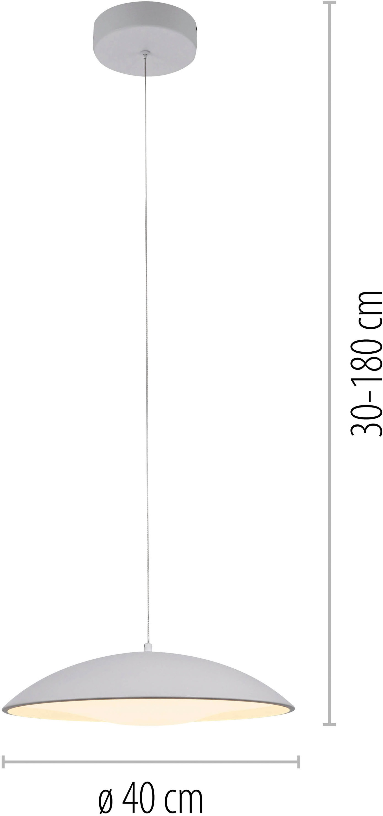 SCHÖNER WOHNEN-Kollektion LED Pendelleuchte »LENTE« LED-Board 1 Stk. Warmweiß SCHÖNER WOHNEN Kollektion, Downlight