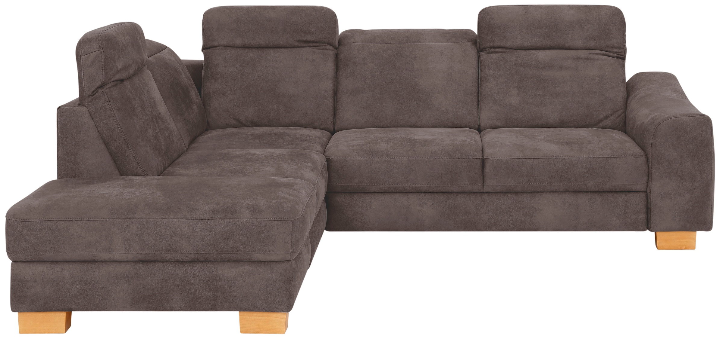Home affaire Ecksofa "Dundee L-Form" wahlweise mit Kopfteilverstellung und zusätzlich mit Schlaffunktion