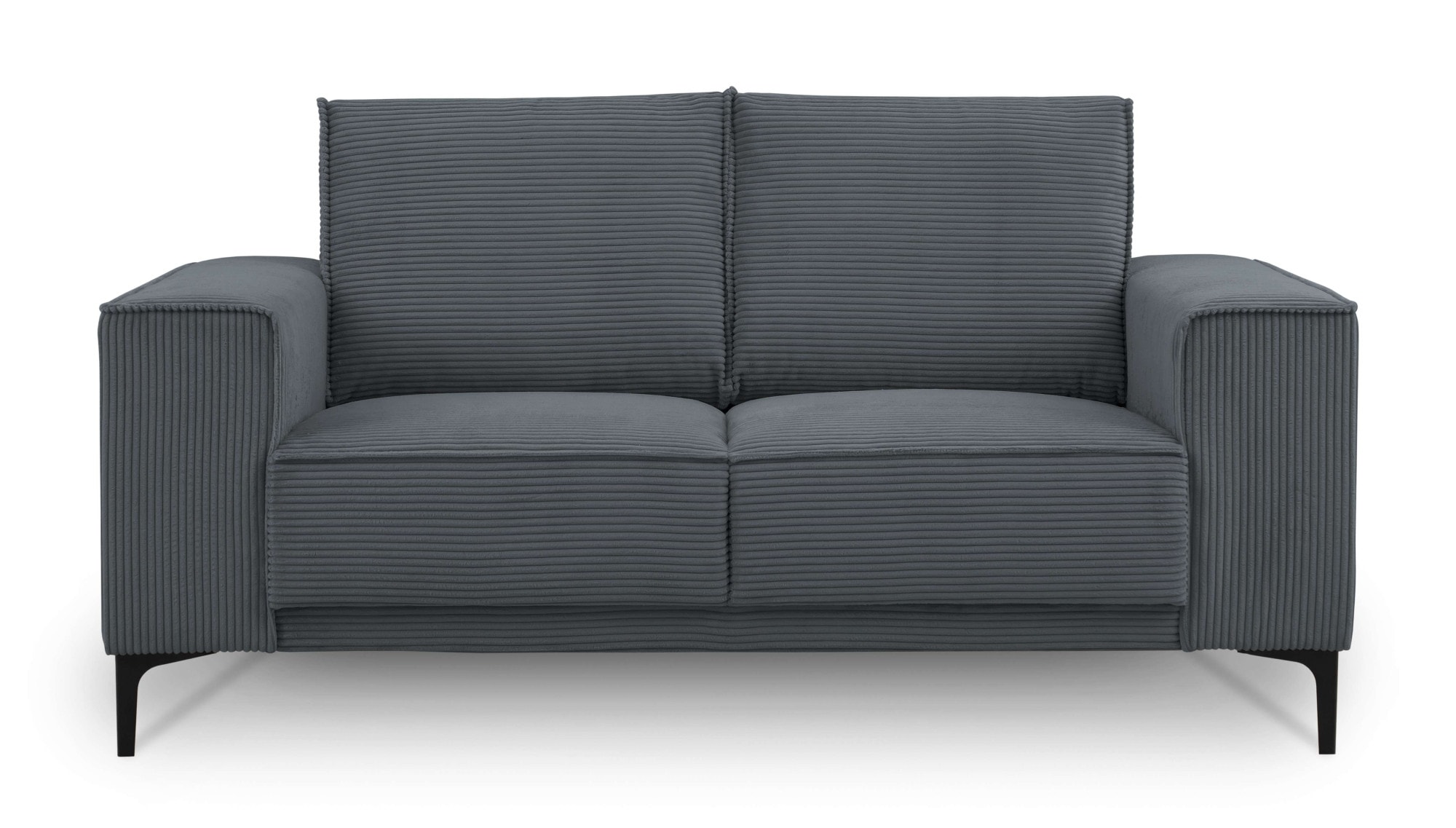 OTTO home 2-Sitzer »OLAND Cord, Sofa, B: 164 cm, Skandi-Design« 164 cm, Wellenunterfederung, Skandi-Design, Metallfüße