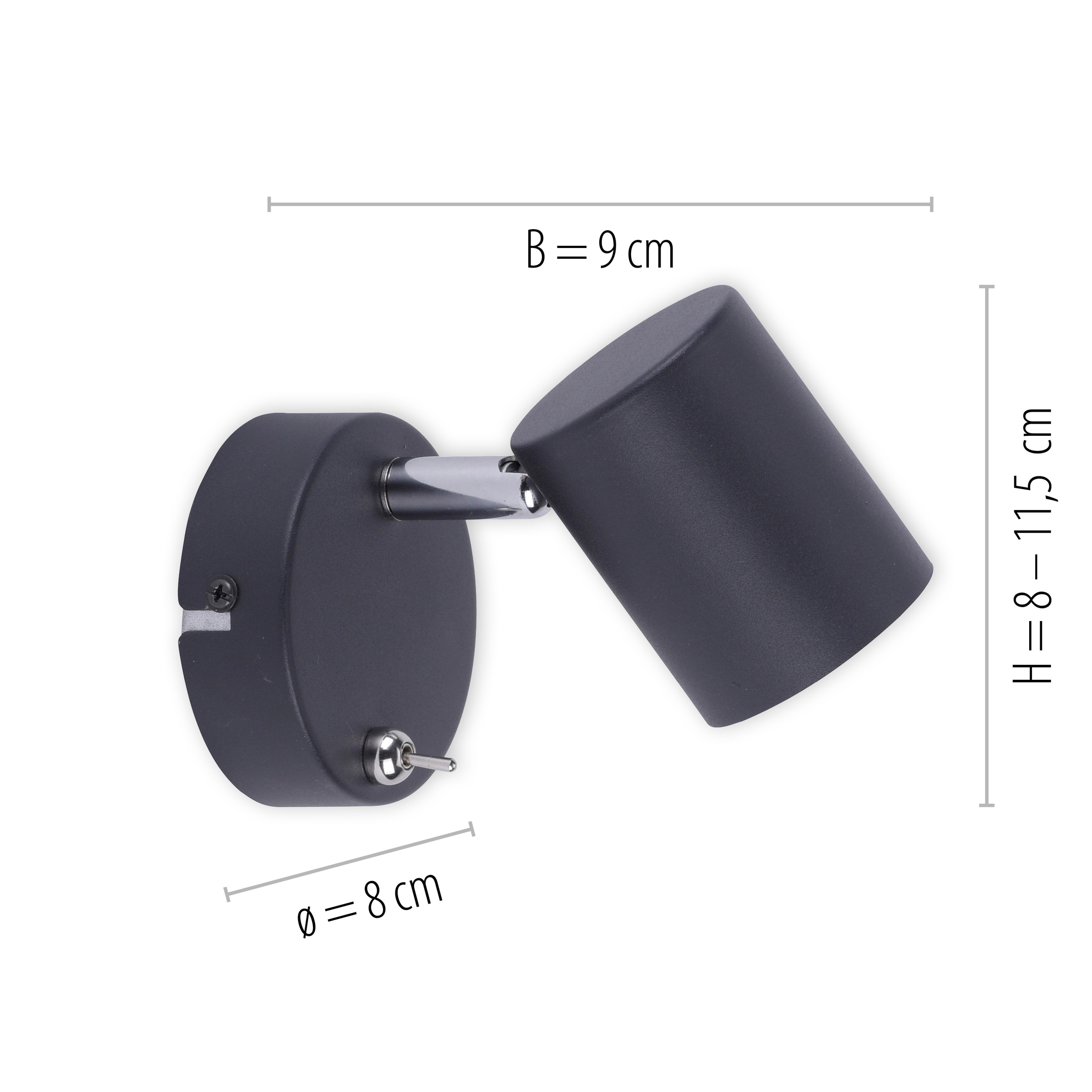 JUST LIGHT LED Wandleuchte »TARIK«, 1 flammig, Leuchtmittel GU10 | LED wechselbar, LED