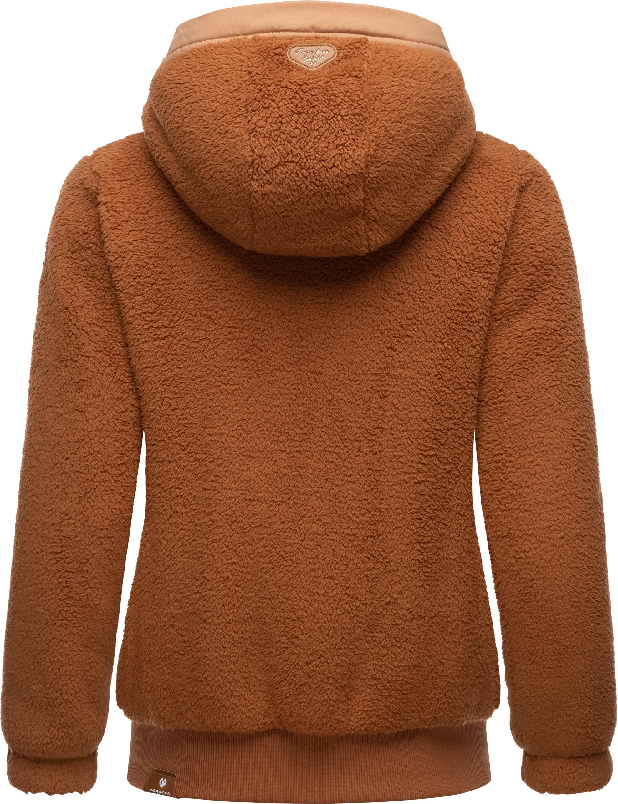 Ragwear Outdoorjacke »Cousy Short«, mit Kapuze, flauschige Übergangsjacke mit Teddyfell und Kapuze