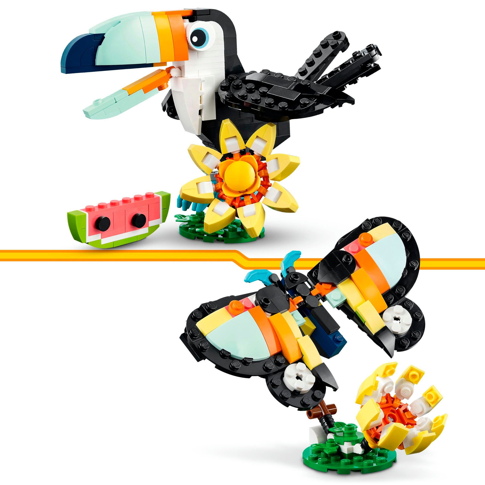 LEGO® Konstruktionsspielsteine »Wilde Tiere: Tropischer Tukan (31173), LEGO LEGO Creator«, (225 St.), Made in Europe