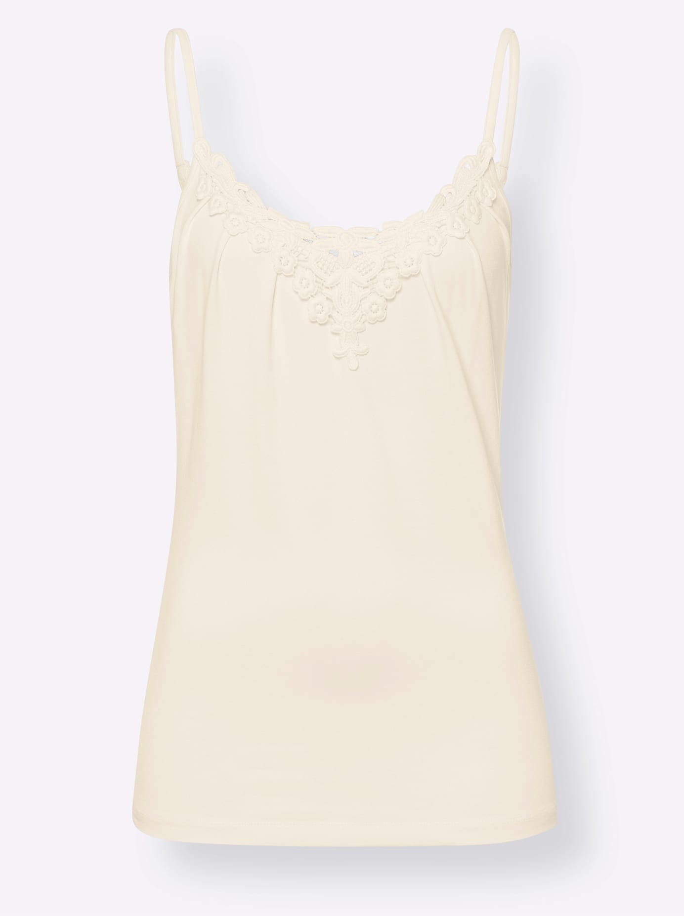 Shirttop HEINE, Damen, Gr. 42, beige (champagner), 95% Viskose, 5% Elasthan, unifarben, V-Ausschnitt, Tops Shirttop 3