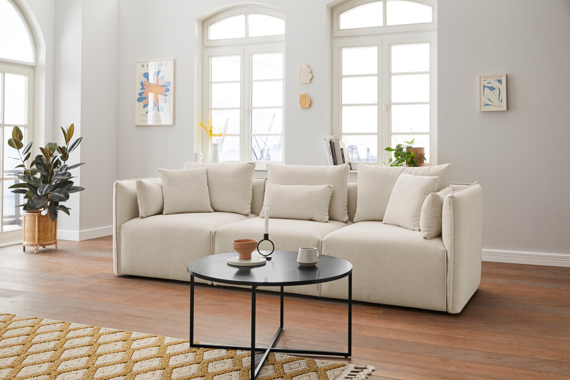 OTTO home 3-Sitzer "Nöre" 3 Teile, in vielen Bezugsqualitäten und Farben s. günstig online kaufen