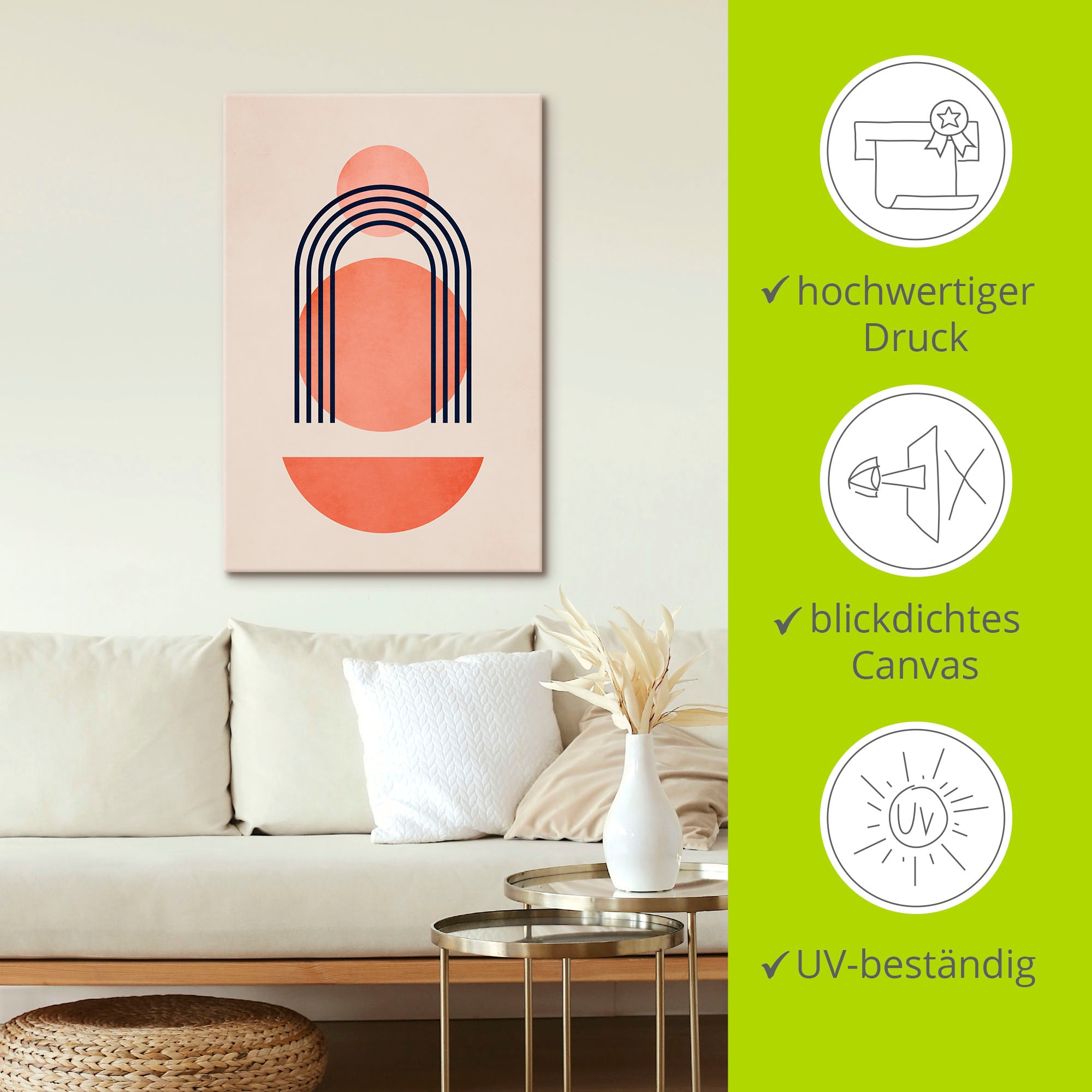 Artland Wandbild »Geometrica Nr. 7«, Muster, (1 St.), als Alubild, Leinwandbild, Poster, Wandaufkleber in verschied. Größen