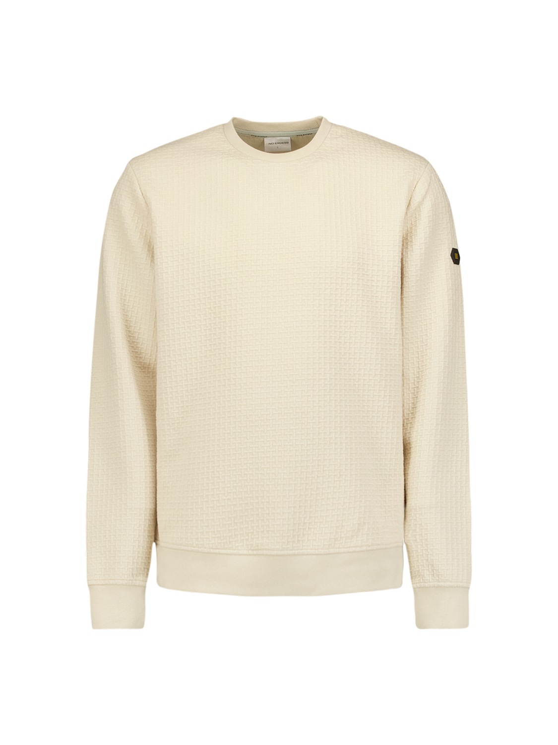 NO EXCESS Sweater »No Excess Jacquard Pullover mit Rundhalsausschnitt«