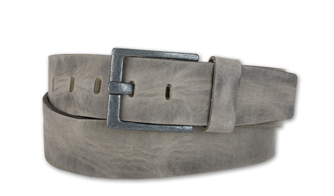 Ledergürtel BERND GÖTZ "Ledergürtel mit starker Optik und cooler Schließe", Herren, Gr. 110, taupe, Rindsleder, Gürtel Ledergürtel