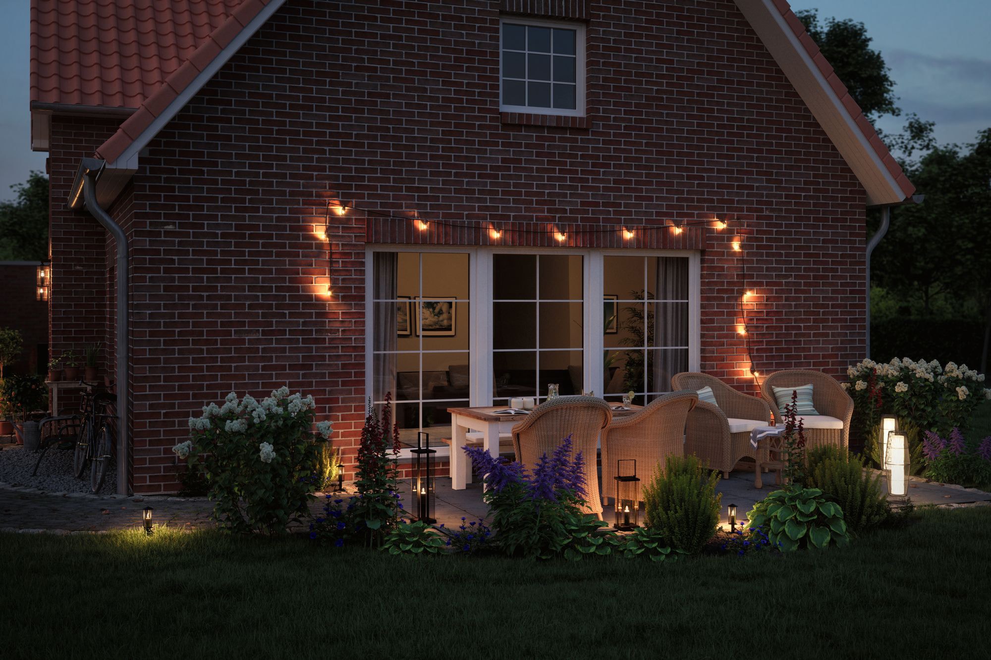 Paulmann LED Gartenleuchte »Poller«, 1 flammig, Leuchtmittel E14 | LED wechselbar, E14, IP44 2W 24V Anthrazit E14