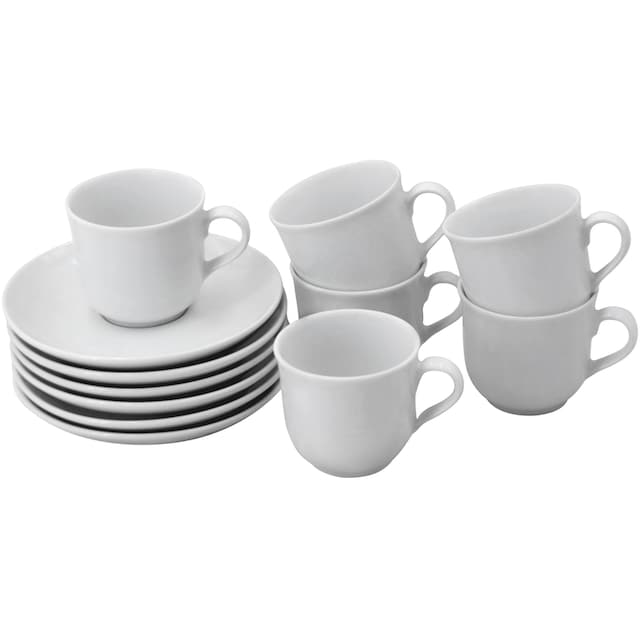 Retsch Arzberg Espressotasse »Bianca«, (Set, 12 tlg.), 6 Tassen, 6  Untertassen bestellen | BAUR