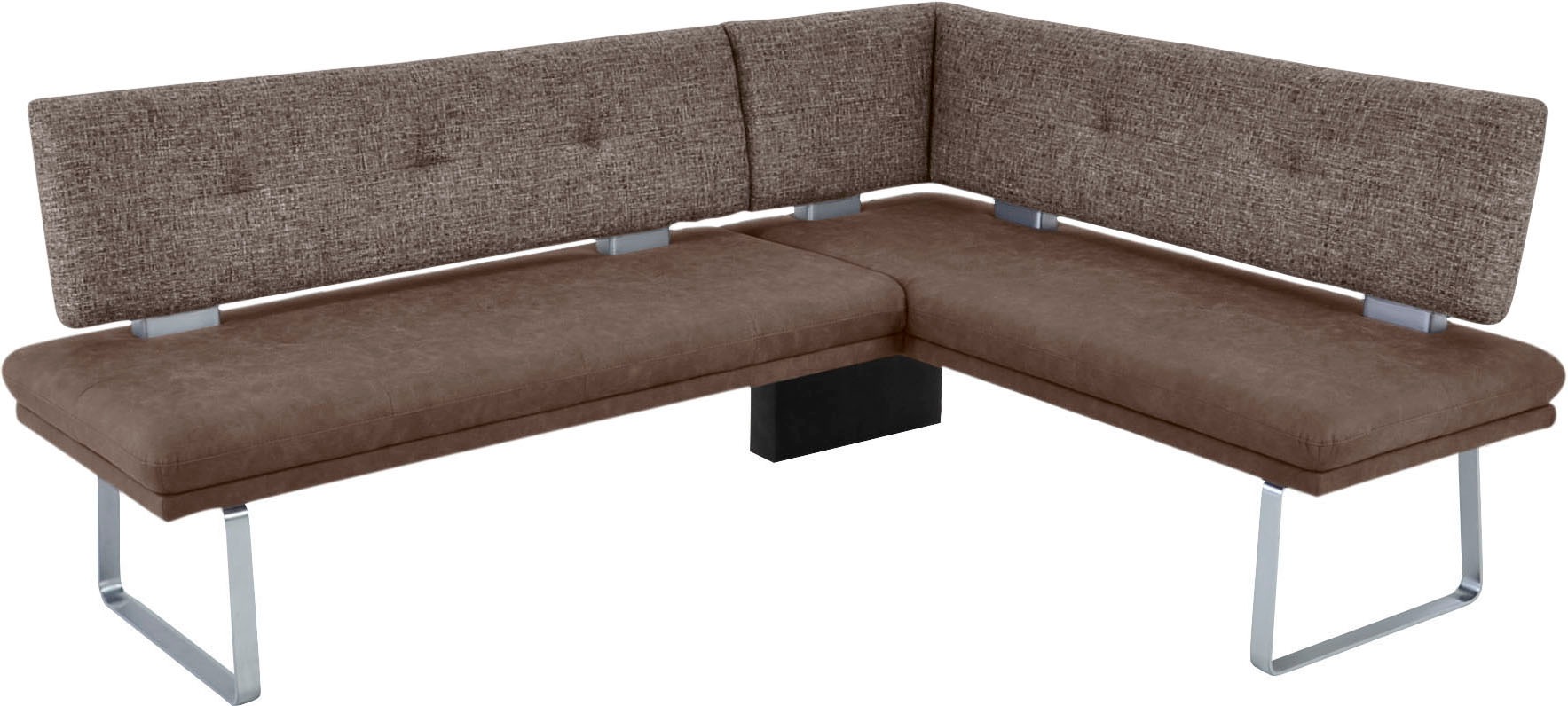 K+W Komfort & Wohnen Eckbank »Giacomo II« Flachstahlkufe in edelstahlfarbig günstig online kaufen