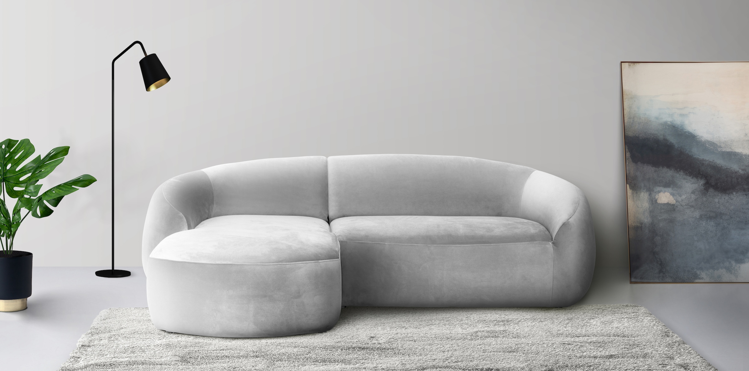 LeGer Home by Lena Gercke Ecksofa "L-Form, Designersofa, organische Form, M günstig online kaufen