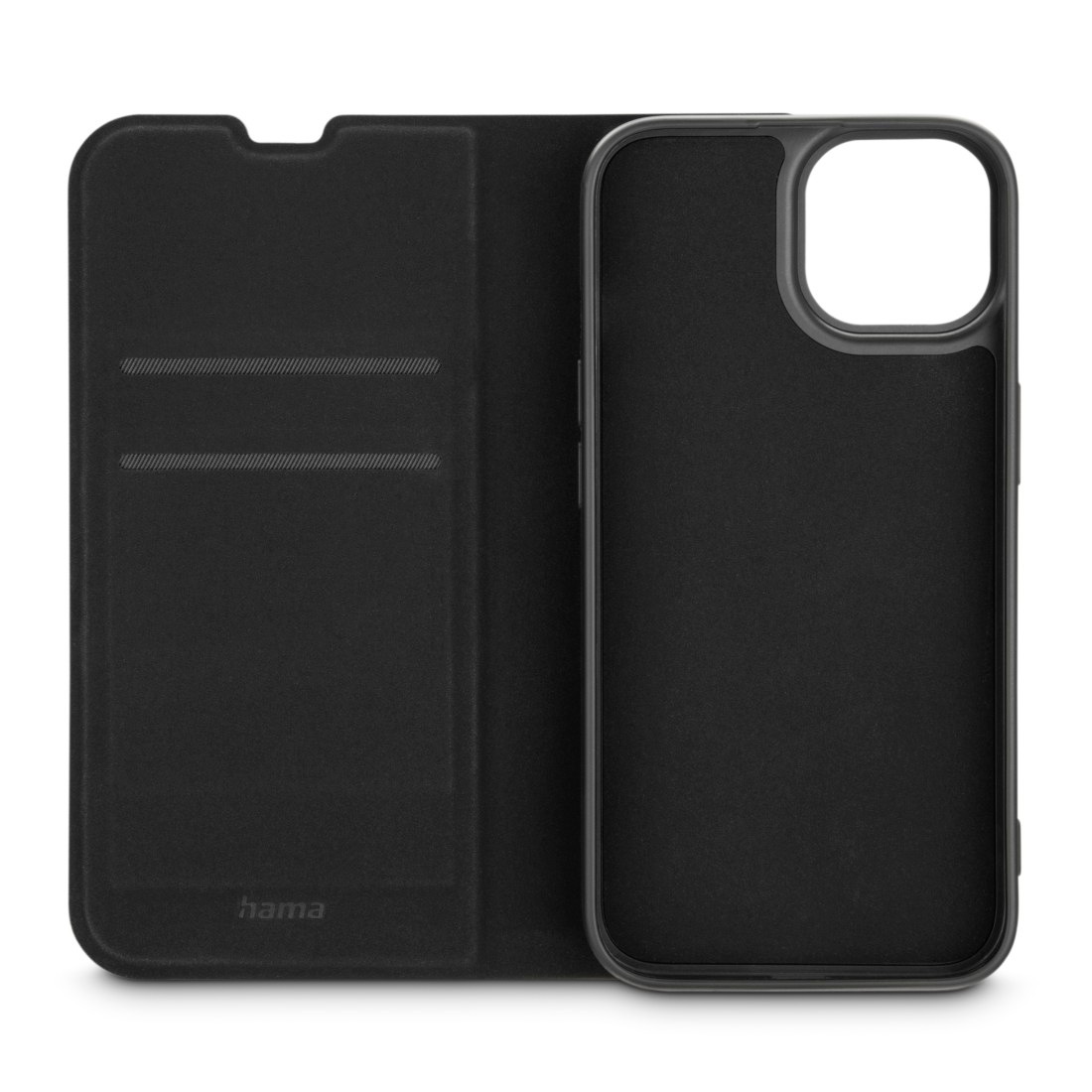 Hama Smartphone-Hülle »Handytasche "Daily Protect" für Apple iPhone 13, Schwarz«, iPhone 13, Standfunktion, Magnetverschluss
