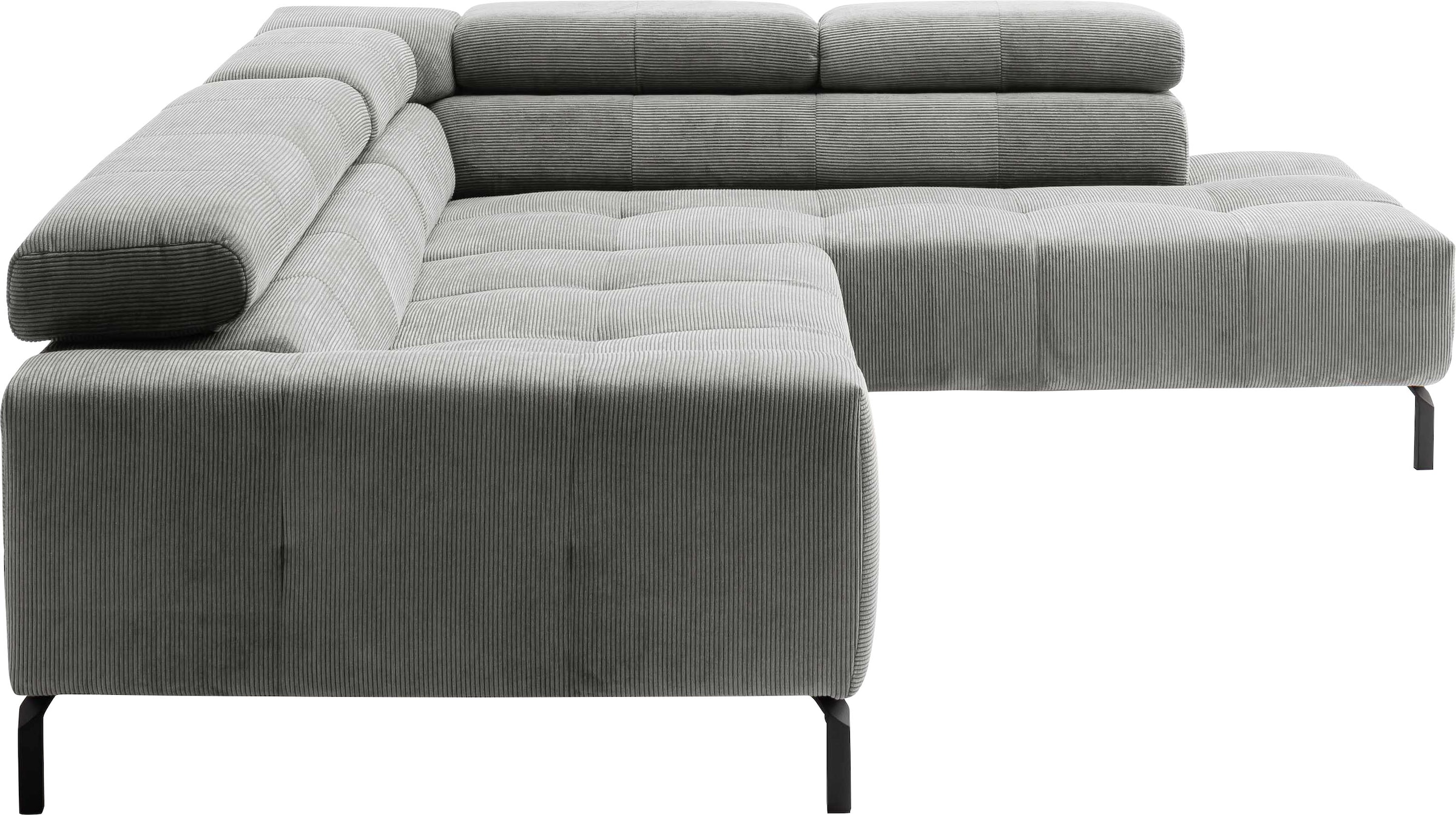 Places of Style Ecksofa »Cleveland, L-Form, incl. Kopfteilverstellung, Breite 276 cm«, wahlweise elektrischer Sitzvorzug