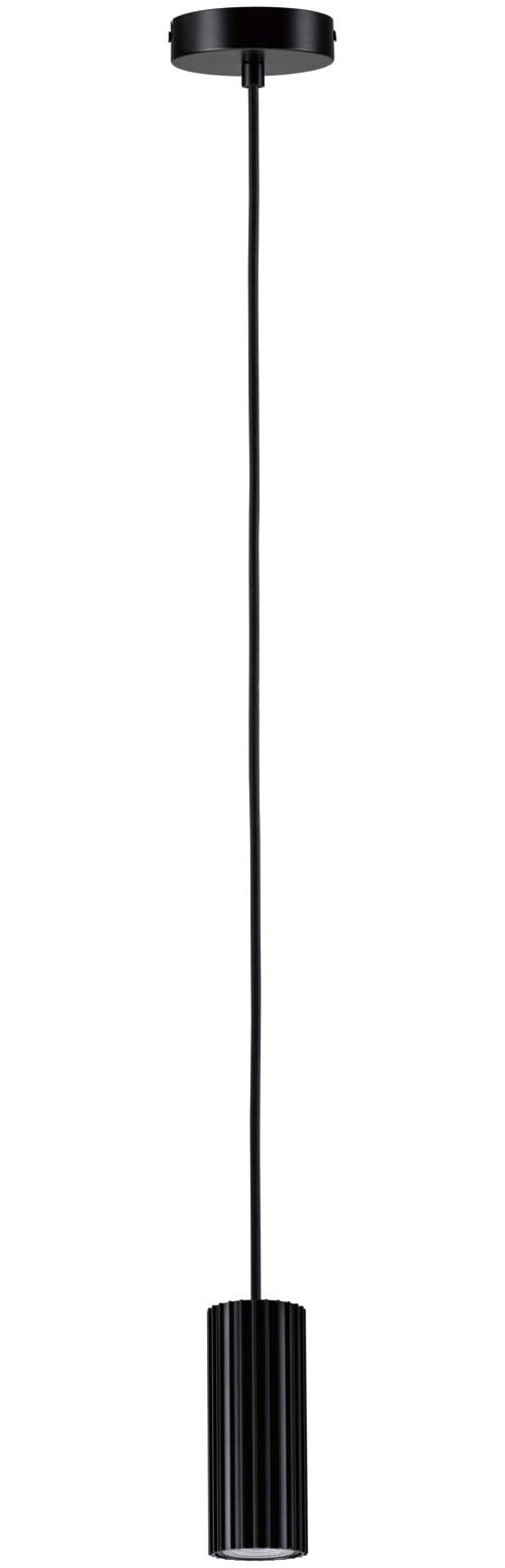 Paulmann Pendelleuchte »Lirena max 1x10W GU10 Schwarz  230V Metall« GU10 1 Stk. markante Lamellenstruktur