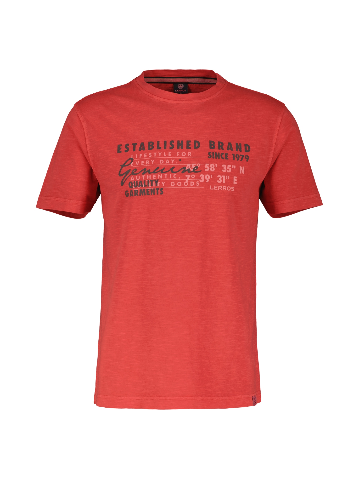 LERROS T-Shirt "T-Shirt, unifarben mit Brustprint" günstig online kaufen