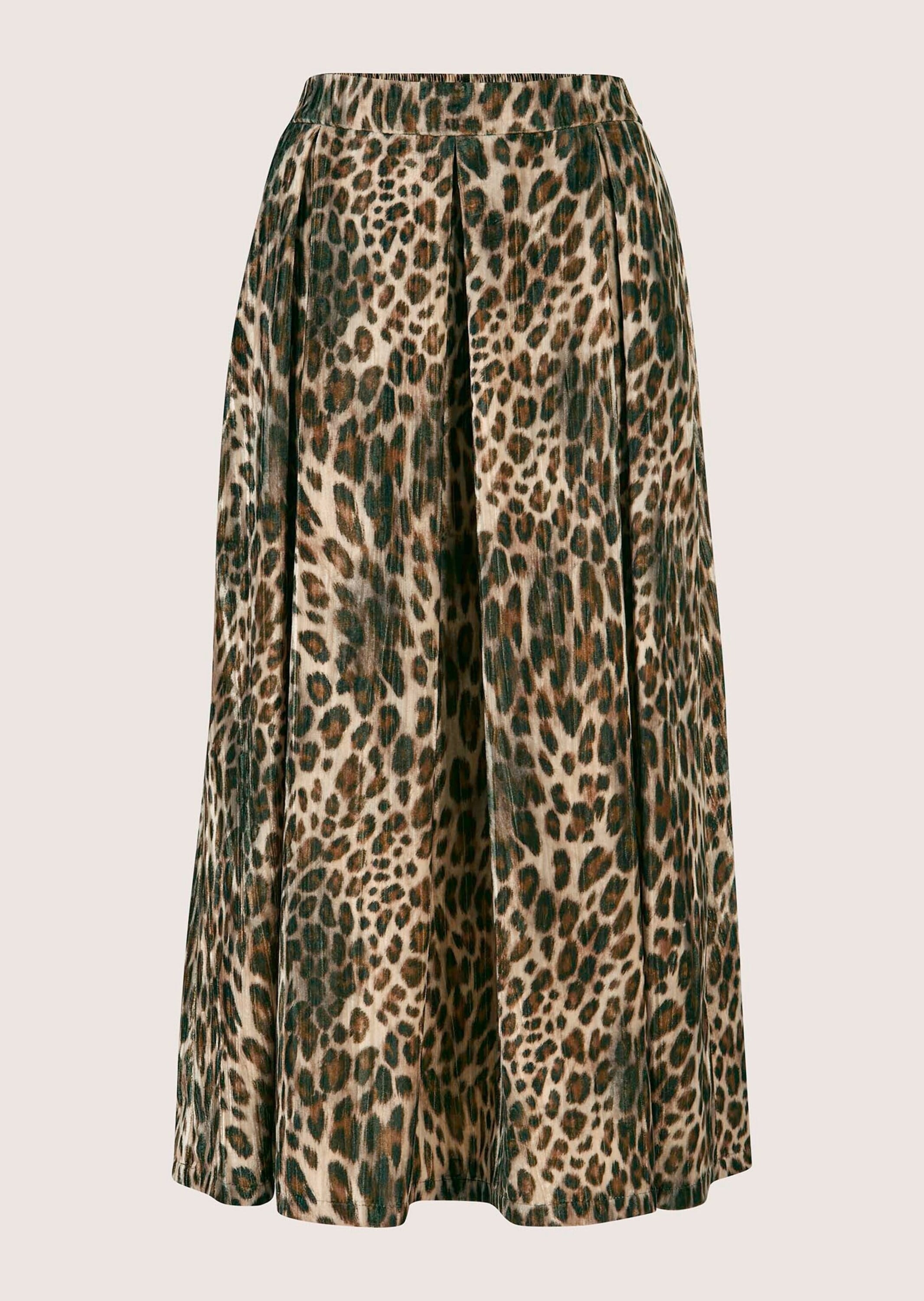 MADELEINE Midirock "Samtrock Eleganter Midi-Rock im Animal-Design" Langer C günstig online kaufen