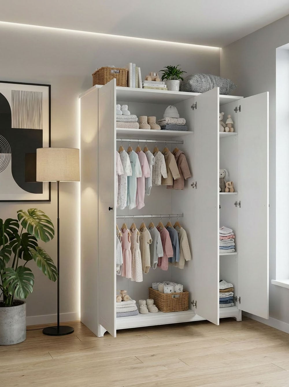 arthur berndt Babyzimmer-Komplettset »Thilo« Set, Kinderbett, Schrank, Wickelkommode, 3 Stk. tlg. Made in Germany; mit Kinderbett, Schrank und Wickelkommode