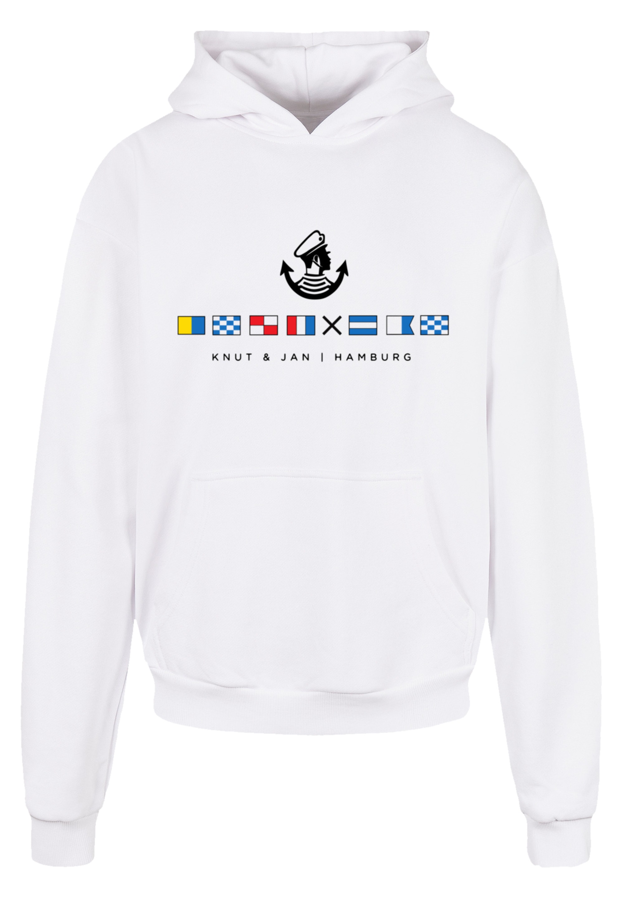 F4NT4STIC Kapuzenpullover »Hoodie Seglerfahnen Knut & Jan Hamburg«, Print