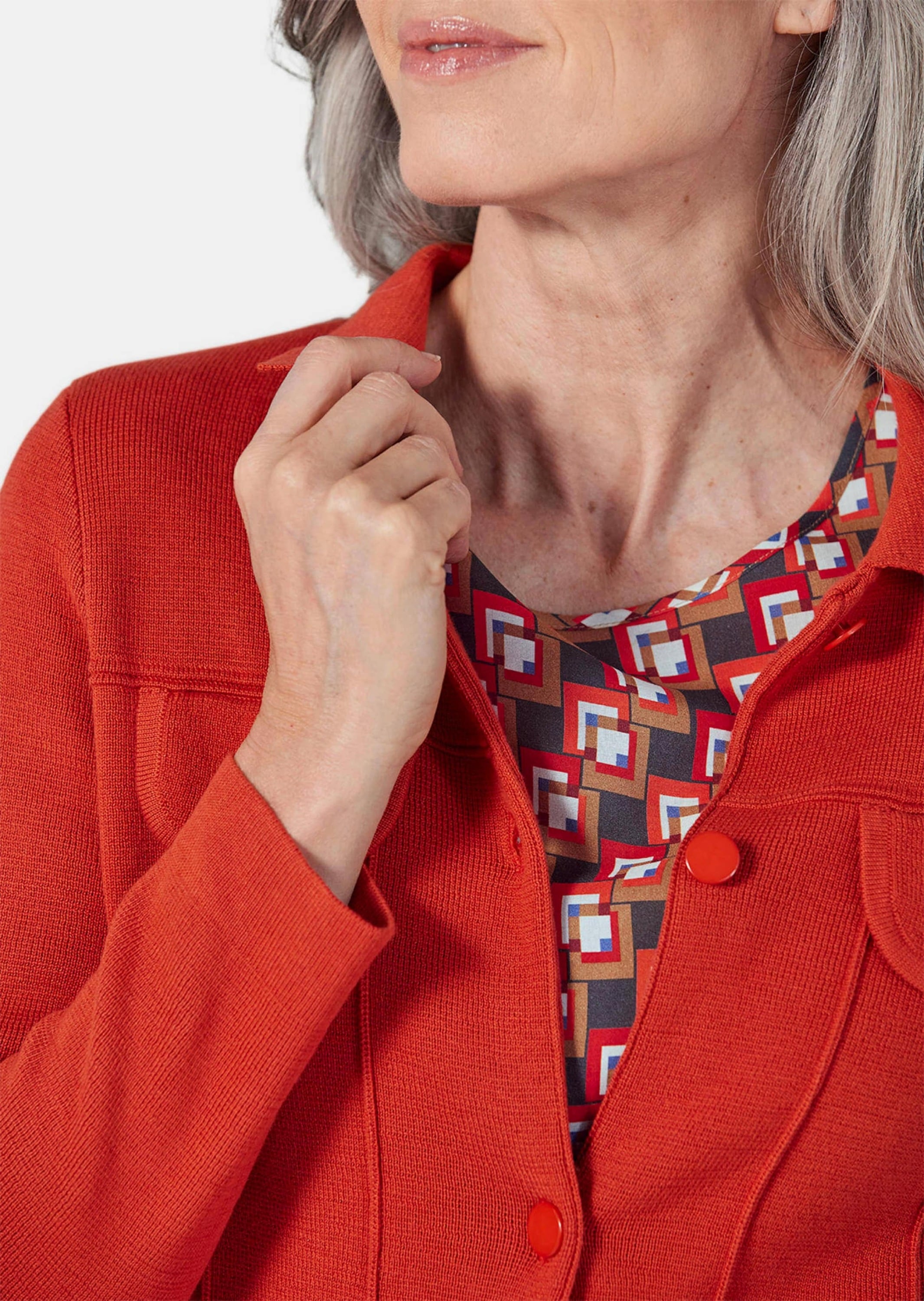 GOLDNER Strickjacke »Strickjacke Strickjacke in Jeans Optik«
