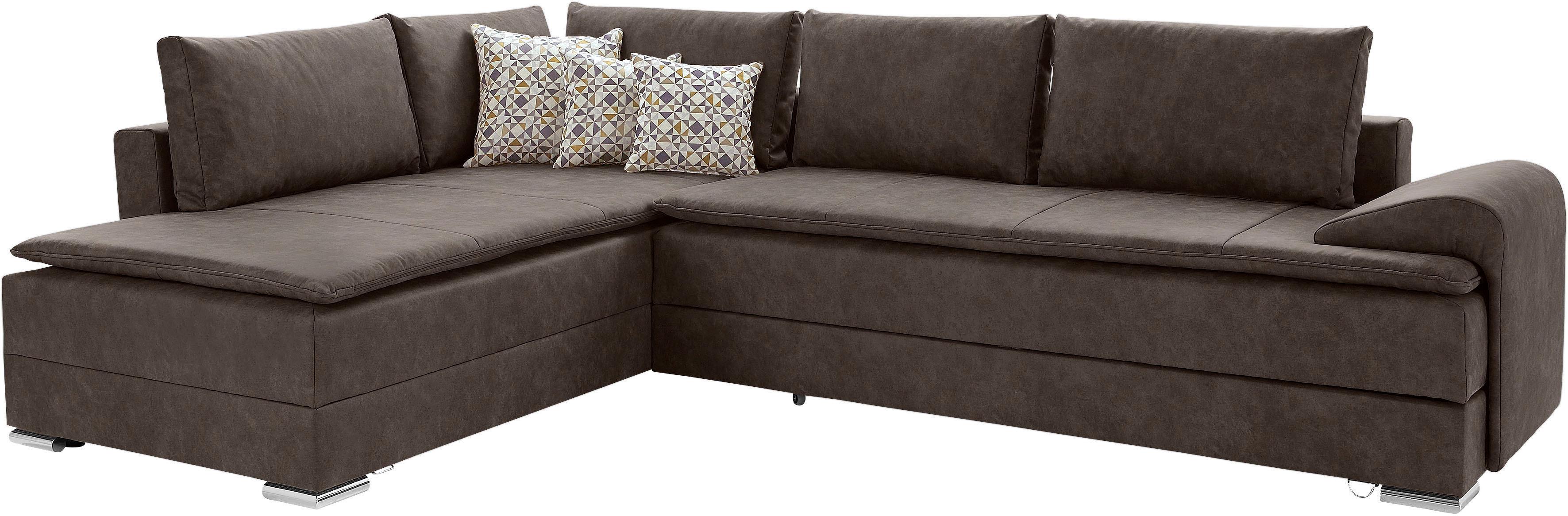 Thumbnail - INOSIGN Ecksofa "Night & Day L-Form, B: 324 cm" mit Bettfunktion, Bettkasten & 3 Zierkissen, Boxspringbett 180x200 cm