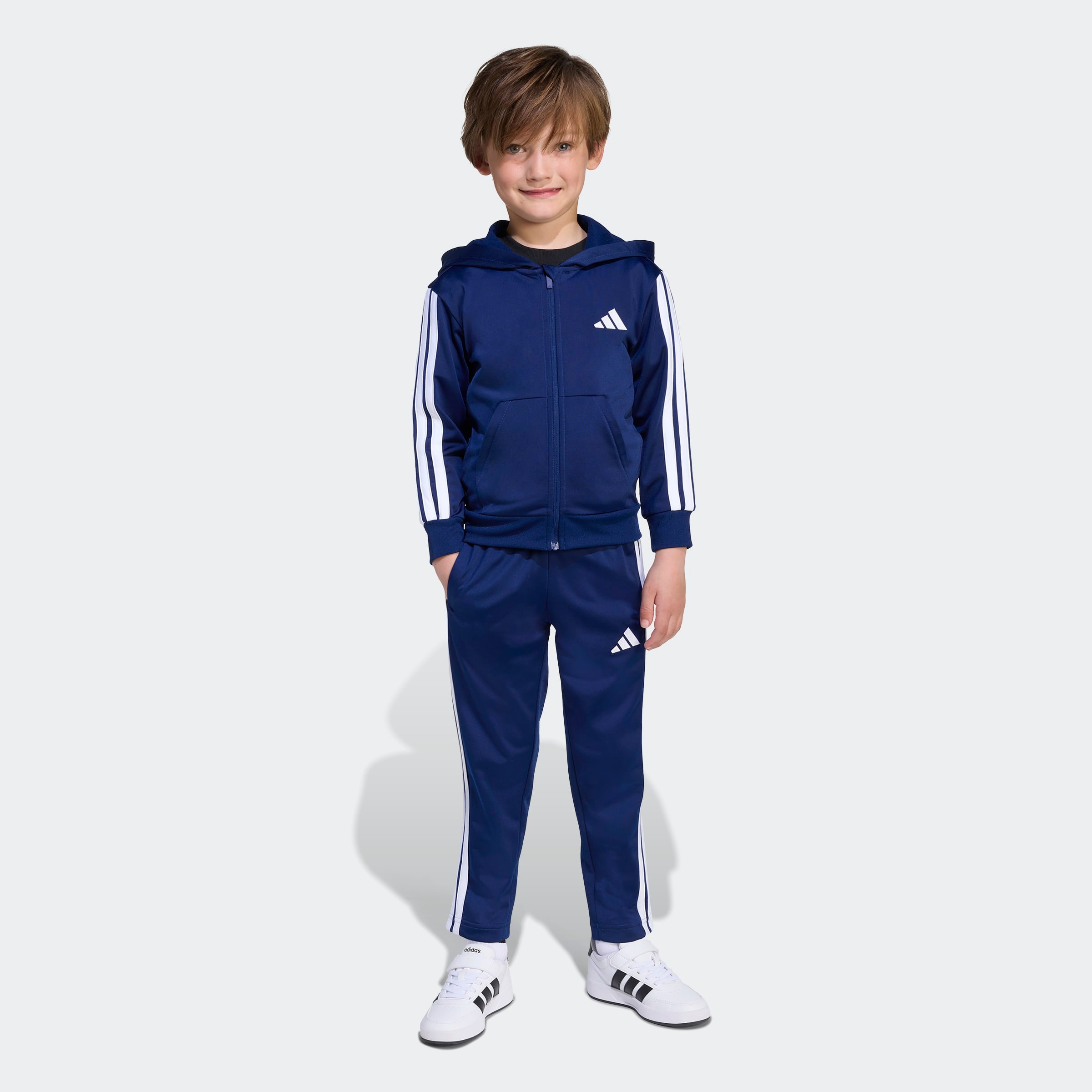 Thumbnail - adidas Sportswear Trainingsanzug "ESSENTIALS KIDS" 2 Stk. mit 3-Streifen, aus weichem Trikotstoff, mit CLIMACOOL Technol...