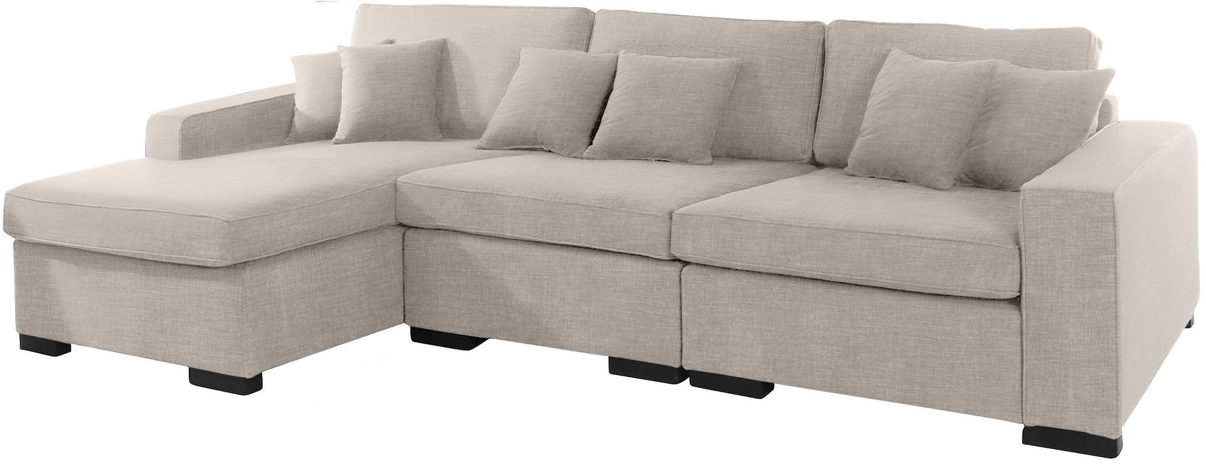 Thumbnail - Home affaire Ottomane "Skara L-Form" Lounge-Sofa mit Federkernpolsterung, in vielen Bezugsvarianten