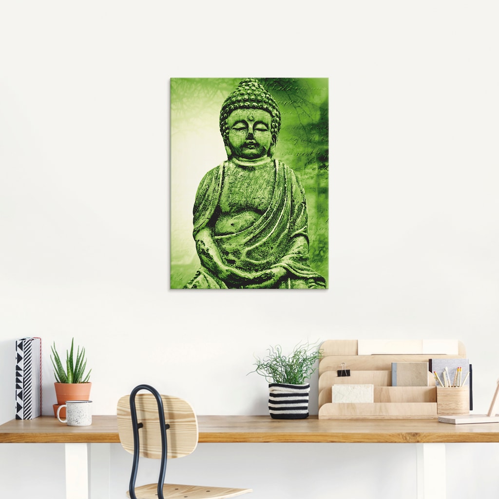 Artland Glasbild »Buddha«, Religion, (1 St.), in verschiedenen Größen