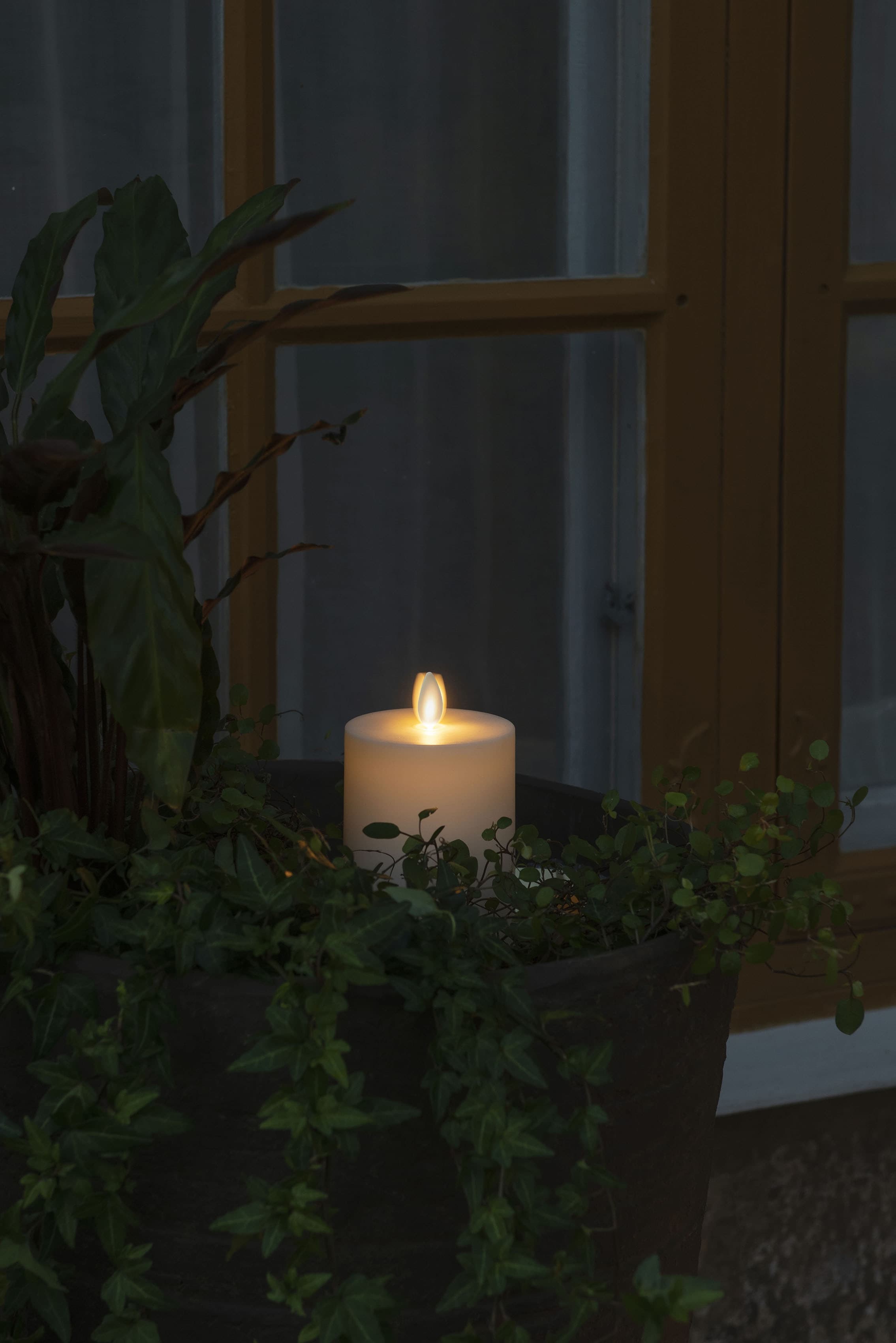 KONSTSMIDE LED-Kerze, (1 tlg.), LED Kerze, cremeweiß beige LED-Kerze Kerzen Laternen Wohnaccessoires