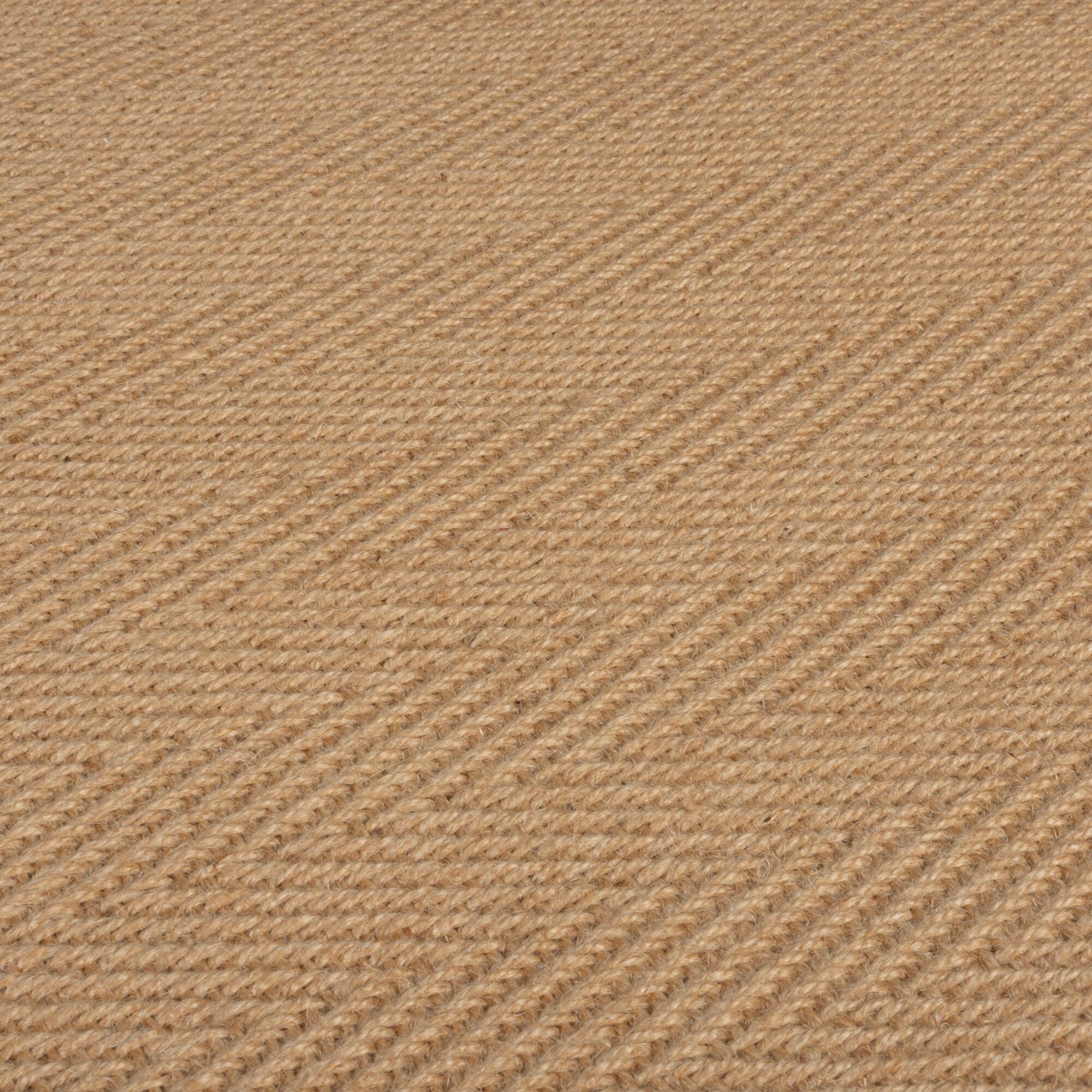 FLAIR RUGS Läufer »Kira mit Fischgrätmuster, aus Jute« rechteckig 3 mm Höhe mit Fischgrätmuster, aus Jute