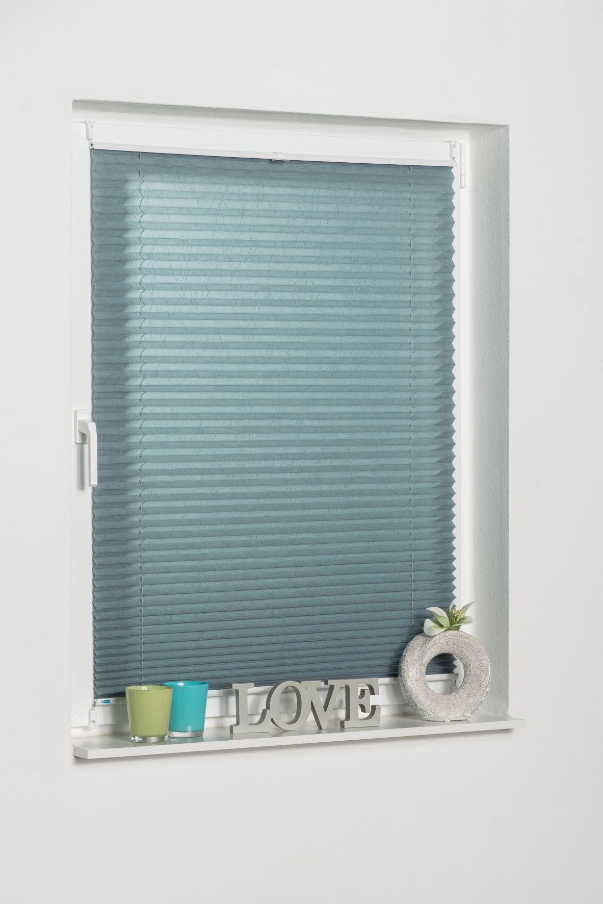 K-HOME Plissee "Klemmfix Pisa" Lichtschutz ohne Bohren verspannt Crushed-Op günstig online kaufen