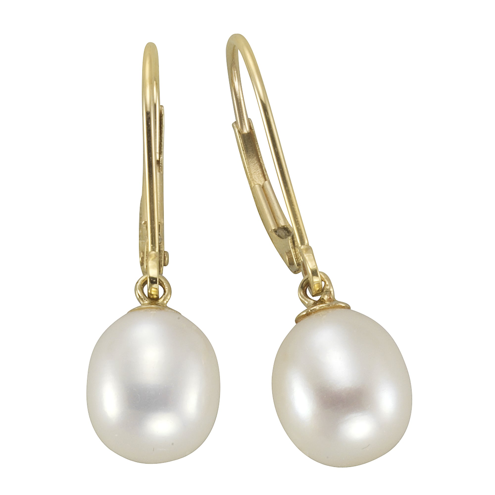 Paar Ohrhänger »585 Gold Perle weiß 8-8,5mm«