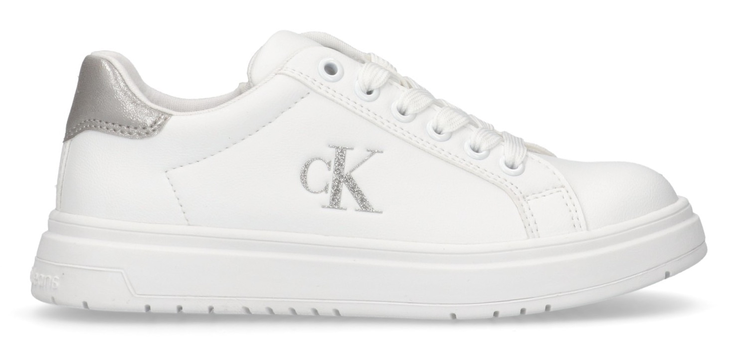 Calvin Klein Jeans Sneaker, mit Reißverschluss, Plateausneaker, Schnürschuh mit Metallic Einsatz